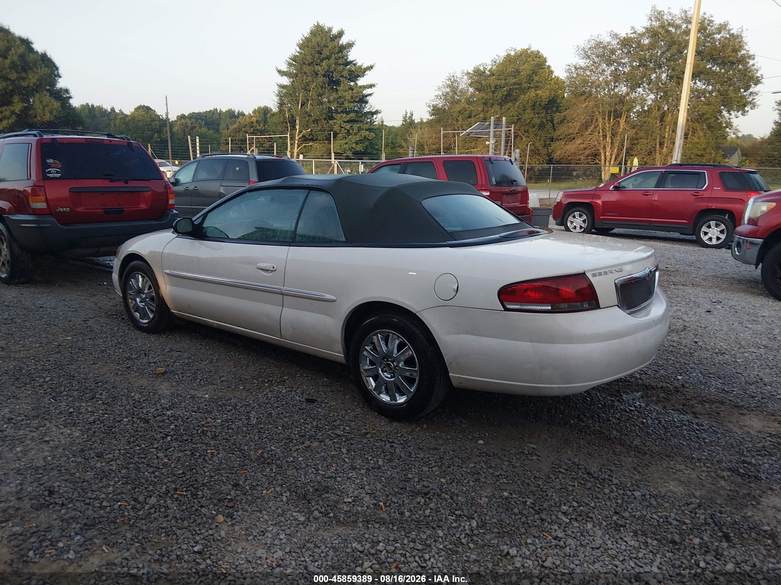 2004 Chrysler Sebring Limited White vin: 1C3EL65R54N399024