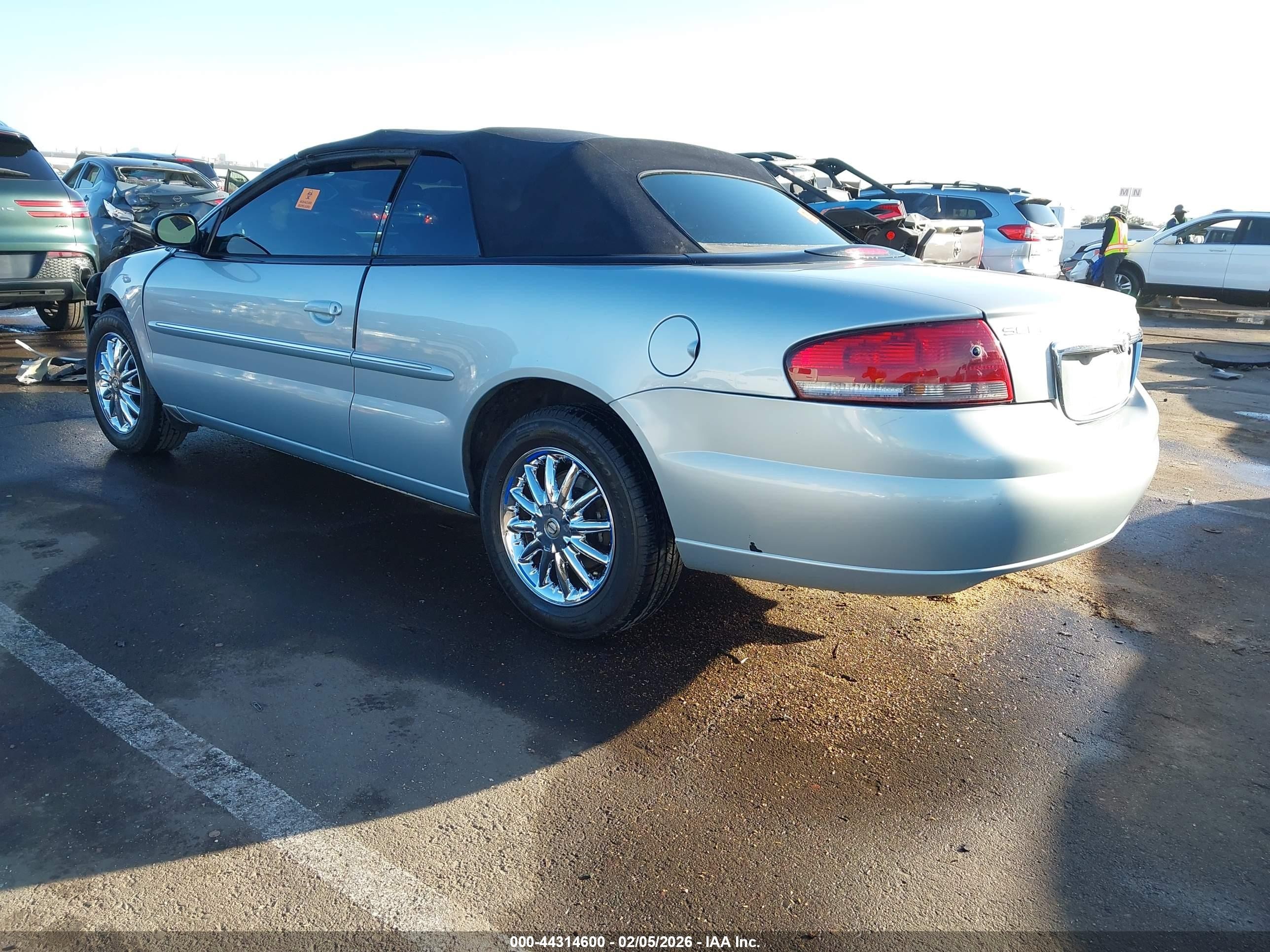 2002 Chrysler Sebring Limited Синий vin: 1C3EL65R62N233429