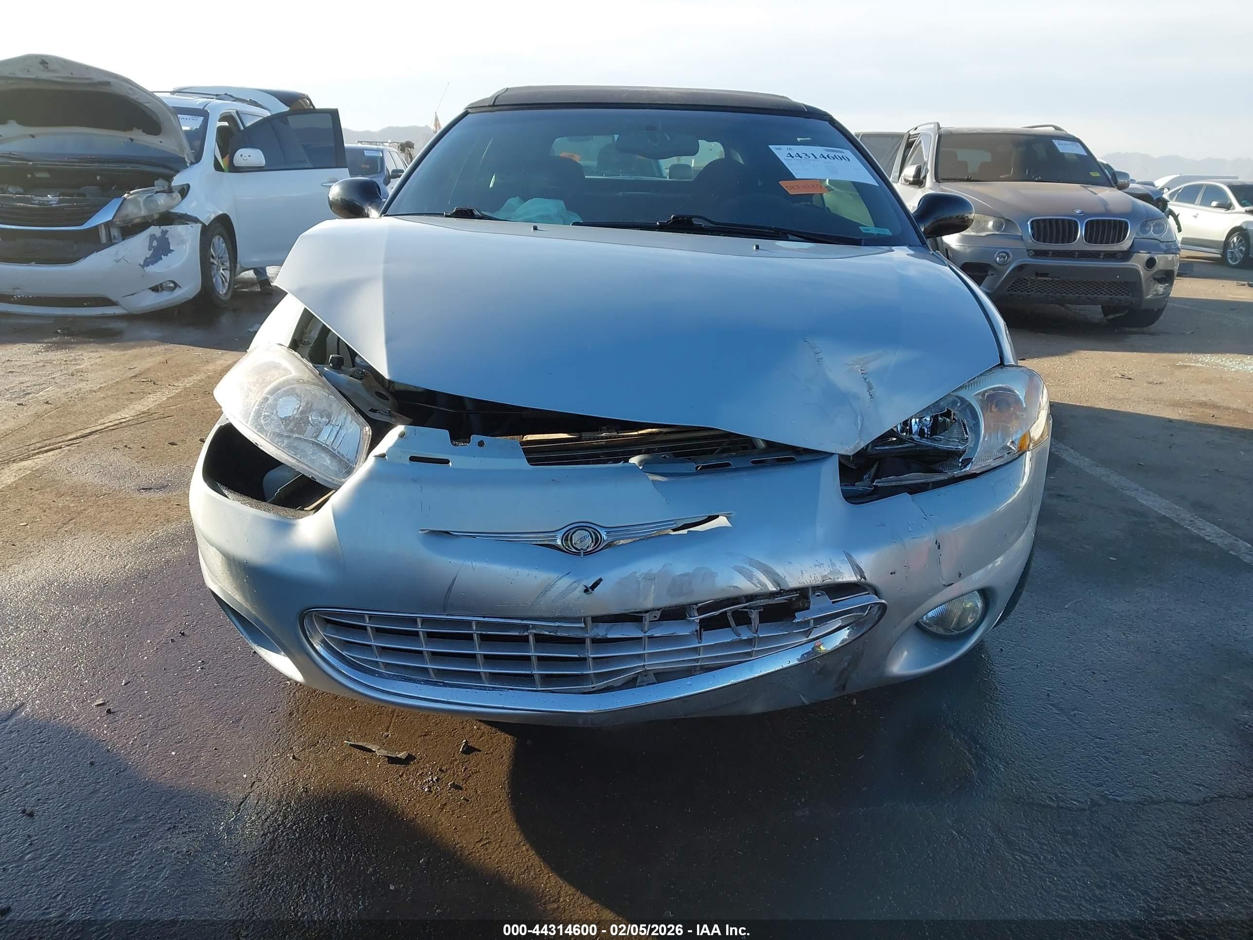 2002 Chrysler Sebring Limited Синий vin: 1C3EL65R62N233429