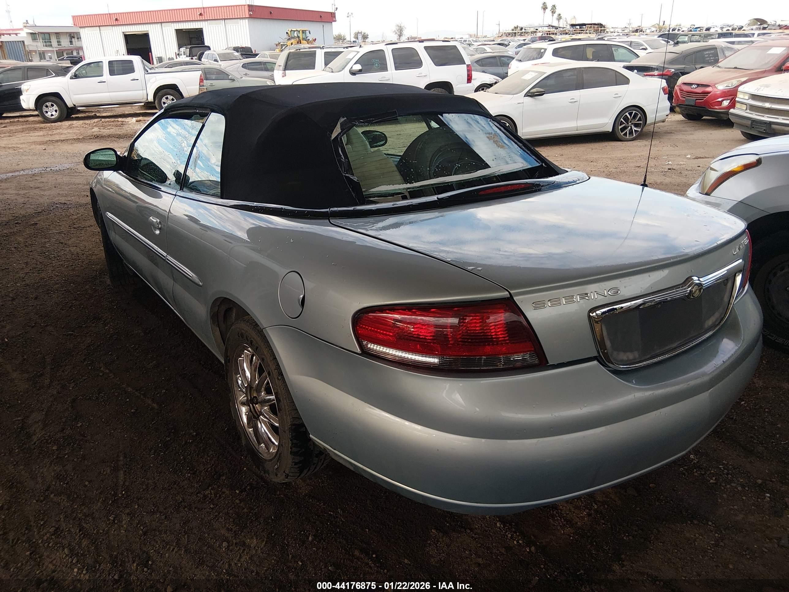 2002 Chrysler Sebring Limited Blue vin: 1C3EL65R72N101506