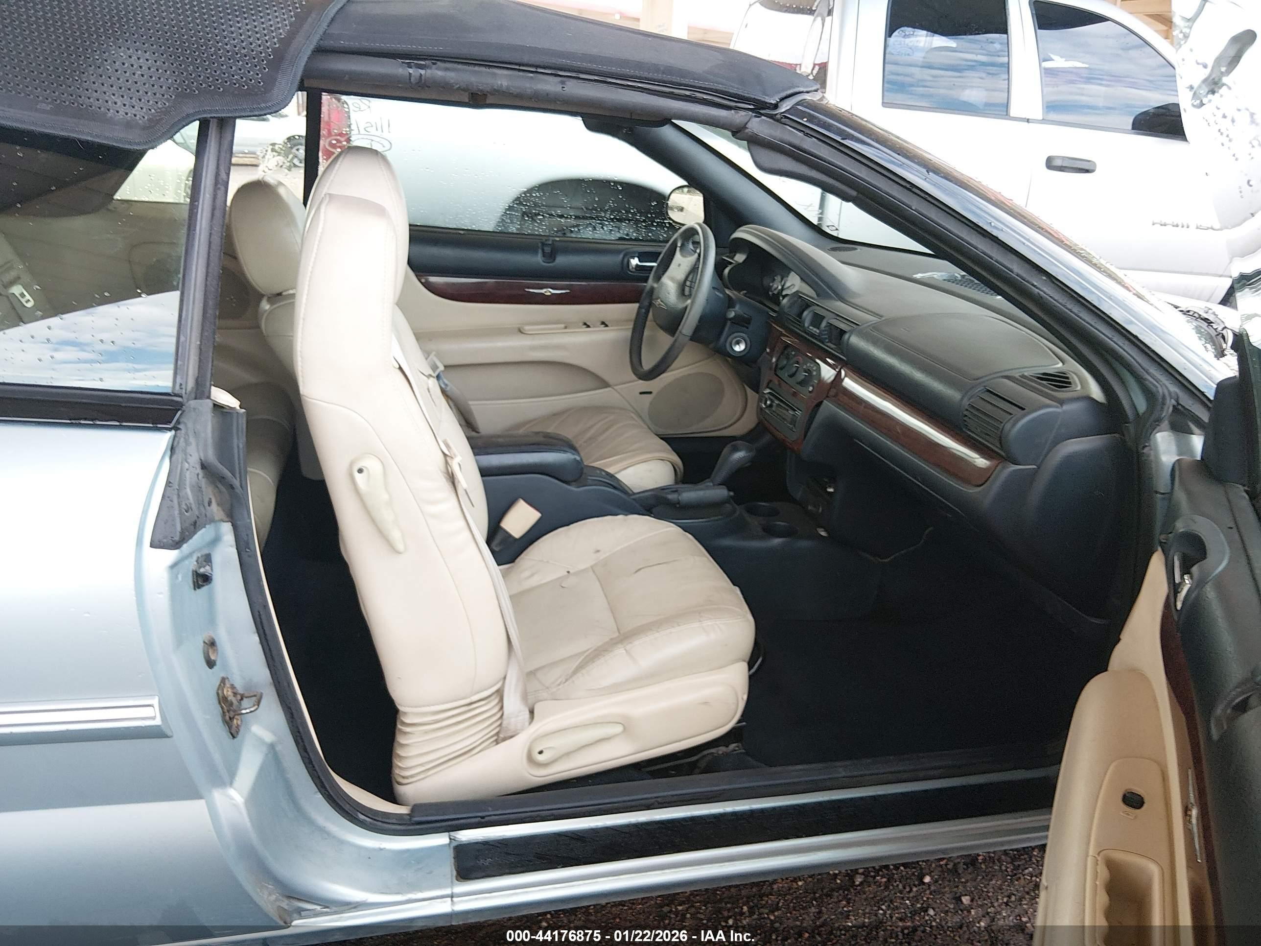 2002 Chrysler Sebring Limited Blue vin: 1C3EL65R72N101506