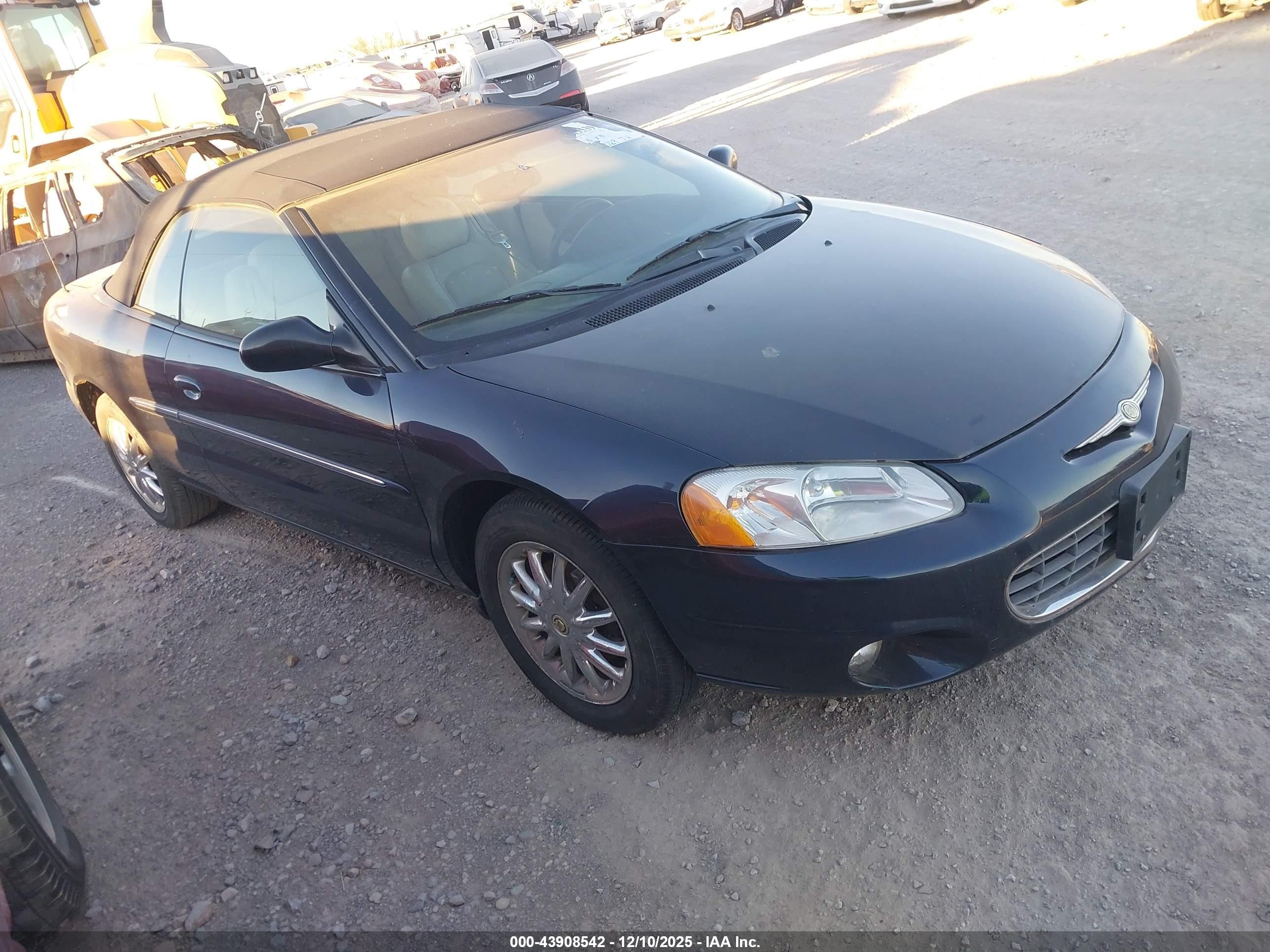 2002 Chrysler Sebring Limited Dark Blue vin: 1C3EL65R72N286771