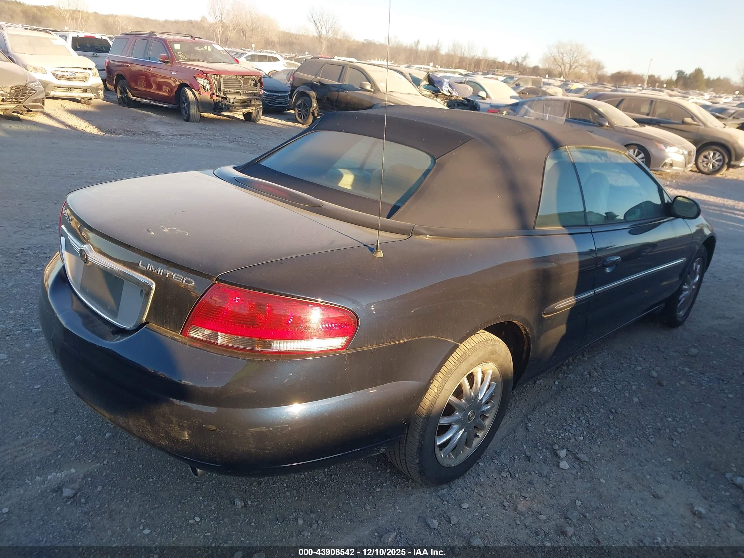 2002 Chrysler Sebring Limited Dark Blue vin: 1C3EL65R72N286771