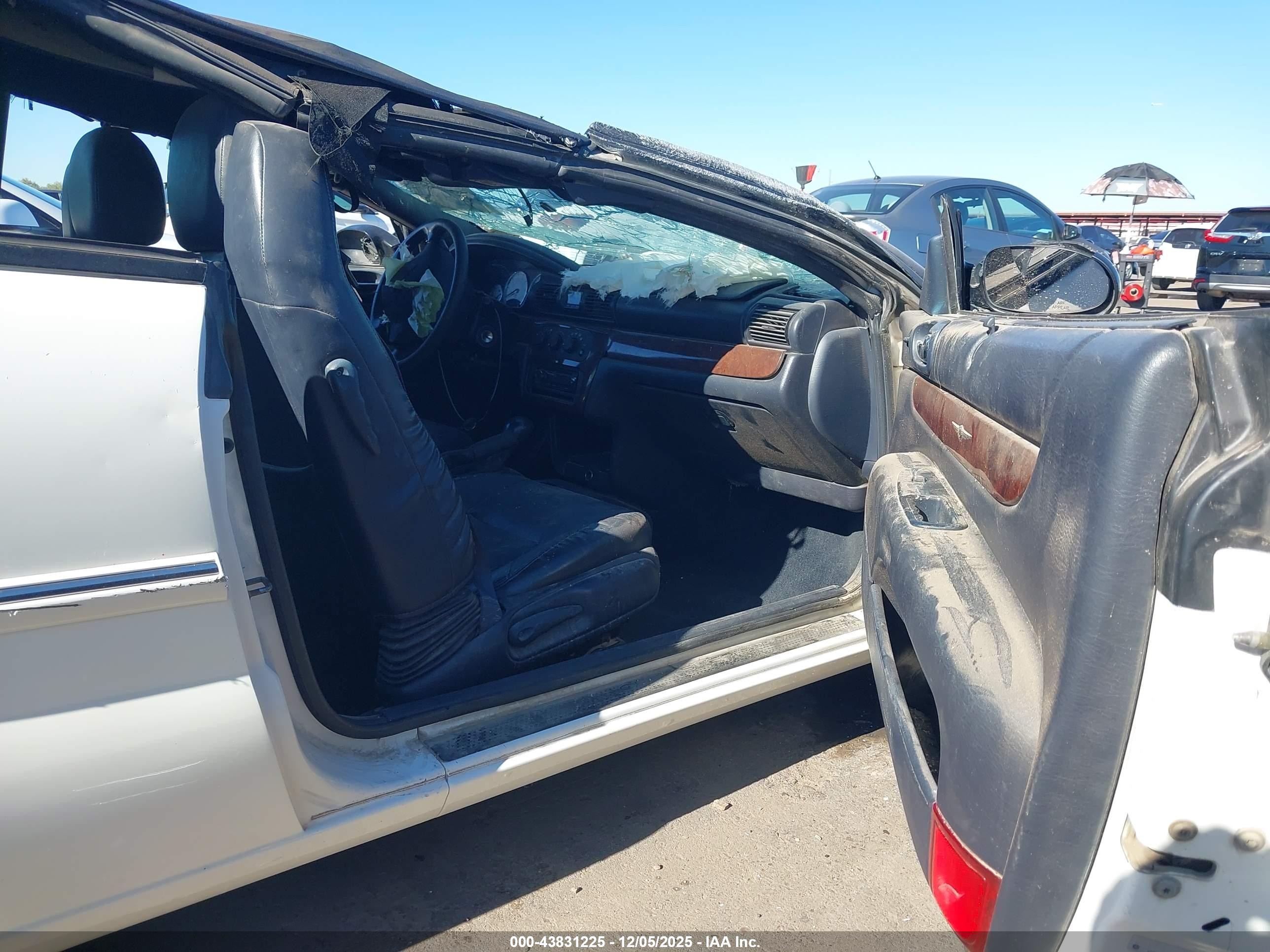 2002 Chrysler Sebring Limited White vin: 1C3EL65R82N264018