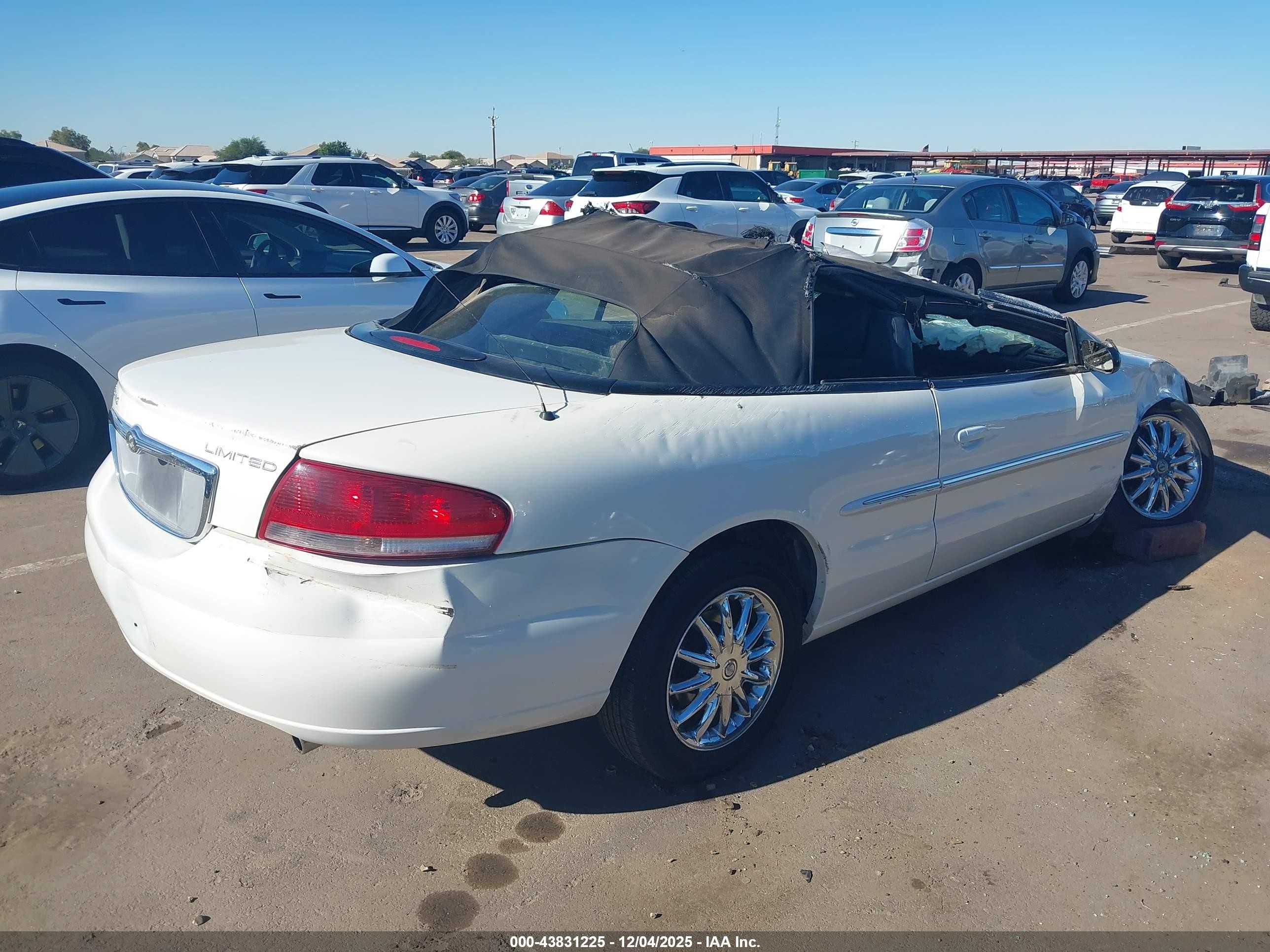 2002 Chrysler Sebring Limited White vin: 1C3EL65R82N264018