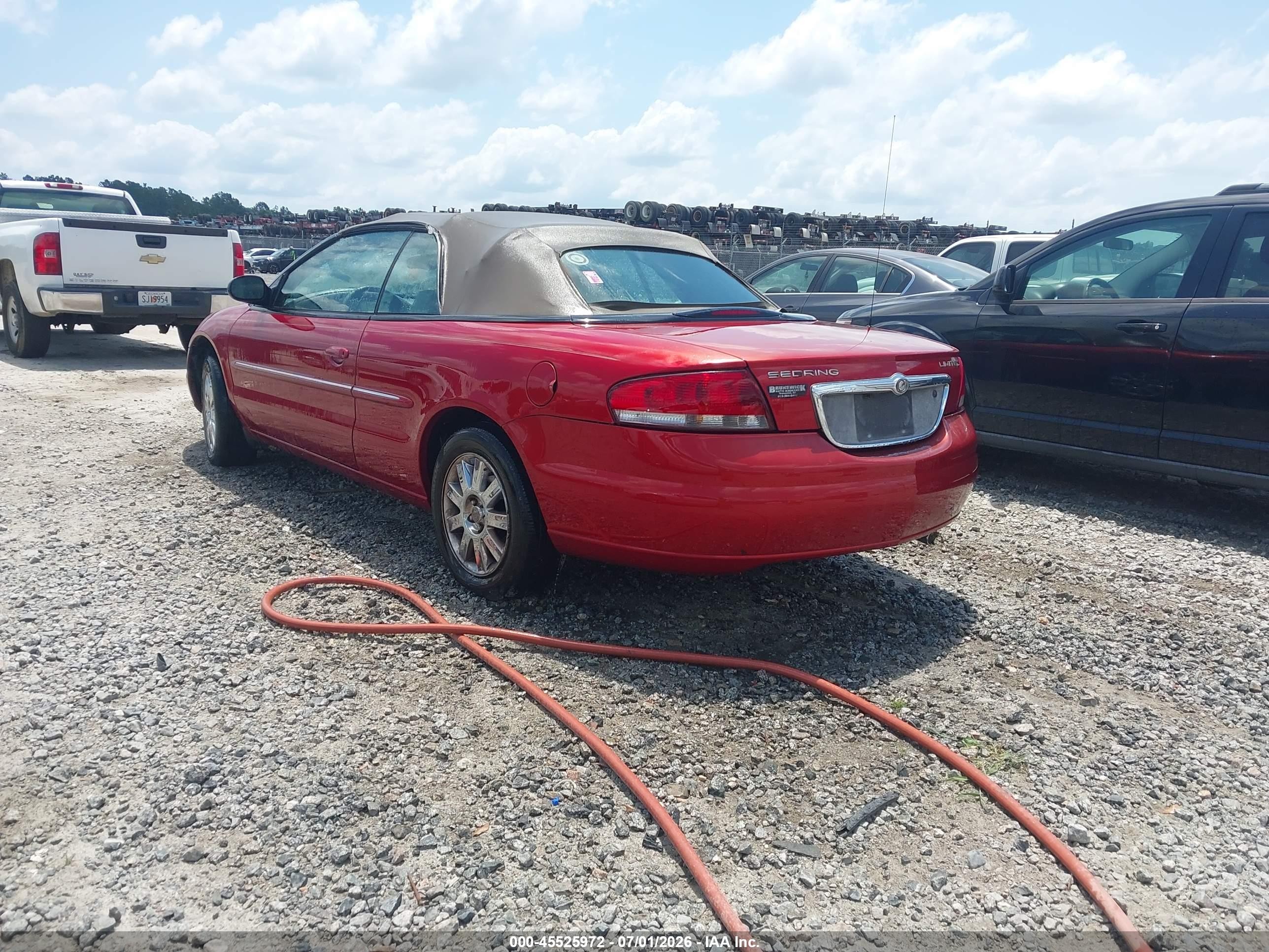 2004 Chrysler Sebring Limited Red vin: 1C3EL65R84N356586
