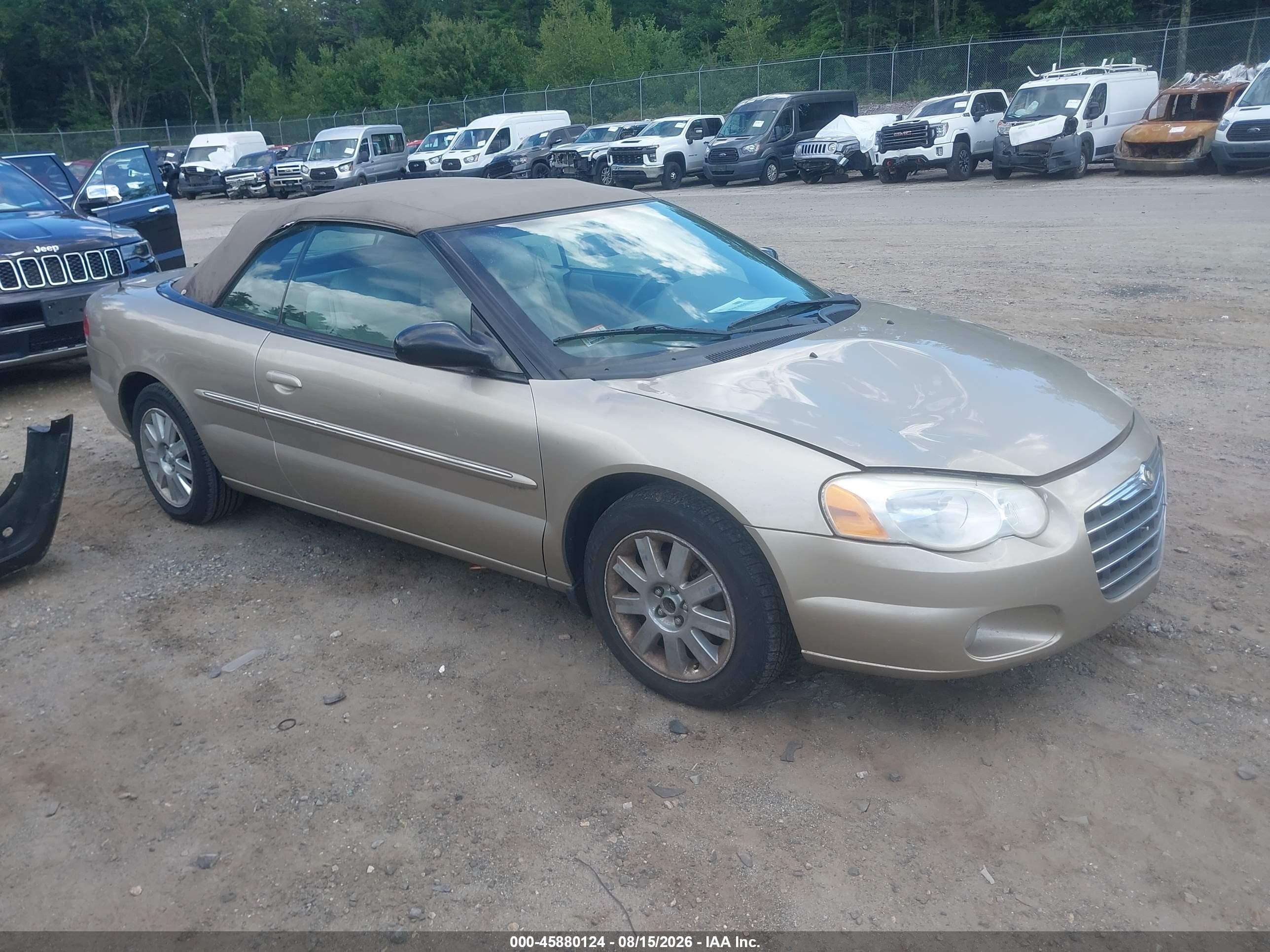 2004 Chrysler Sebring Limited Beige vin: 1C3EL65RX4N398659