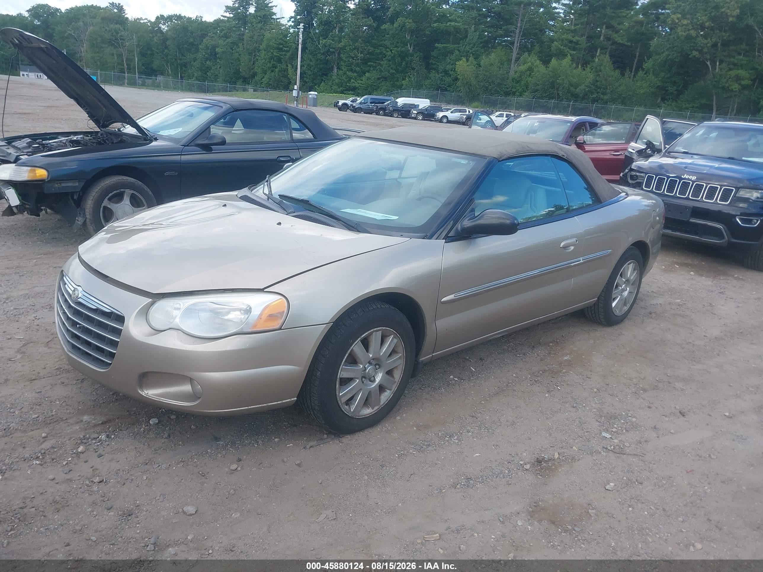 2004 Chrysler Sebring Limited Beige vin: 1C3EL65RX4N398659