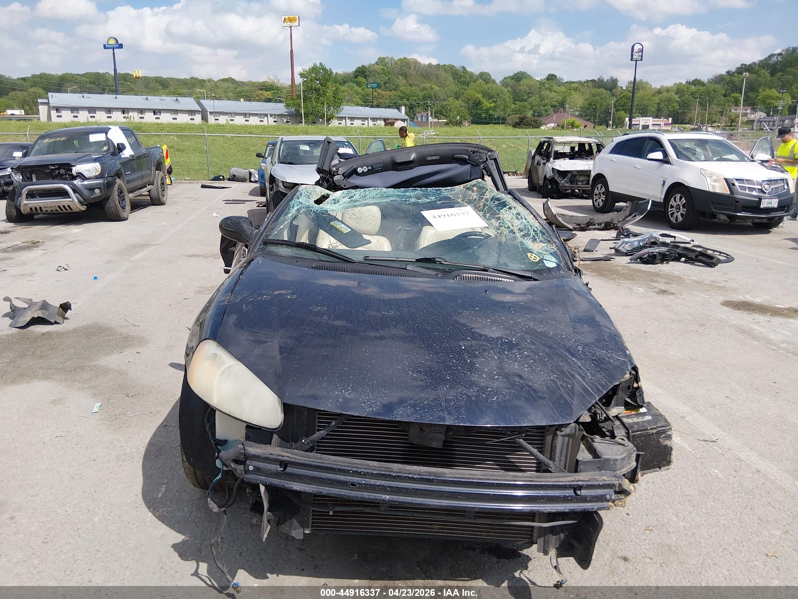 2001 Chrysler Sebring Limited Синий vin: 1C3EL65U11N653313