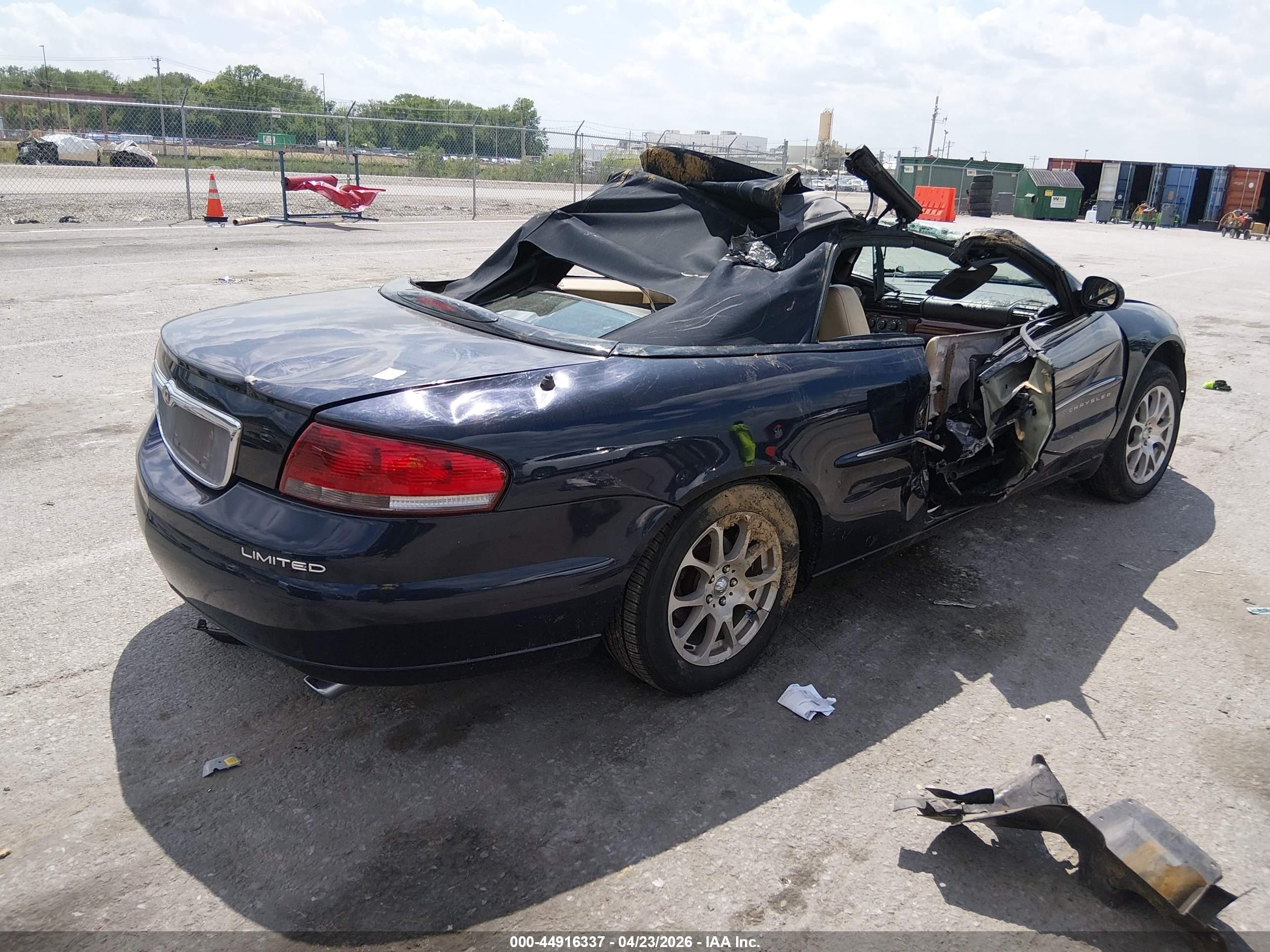 2001 Chrysler Sebring Limited Синий vin: 1C3EL65U11N653313