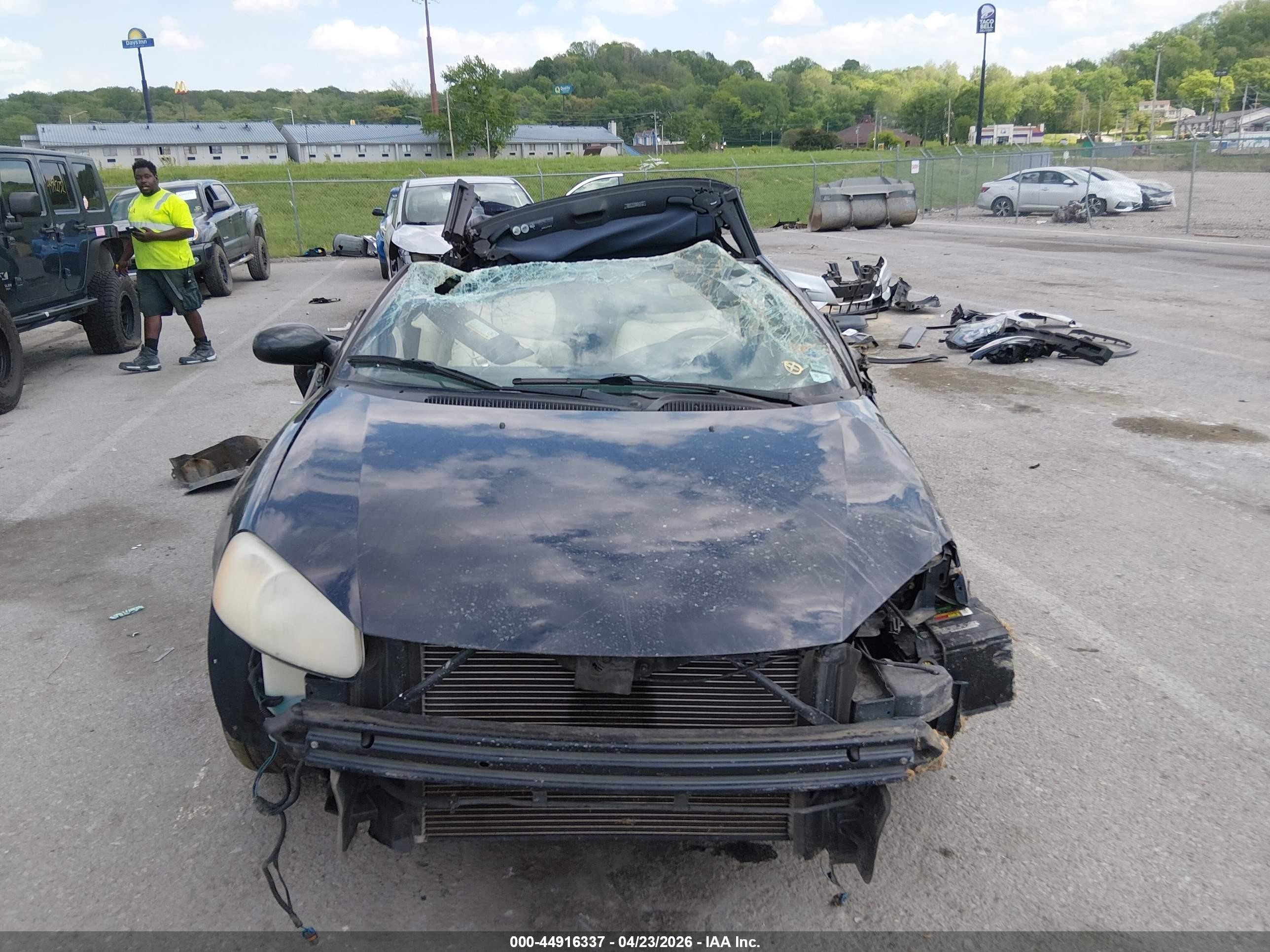 2001 Chrysler Sebring Limited Синий vin: 1C3EL65U11N653313