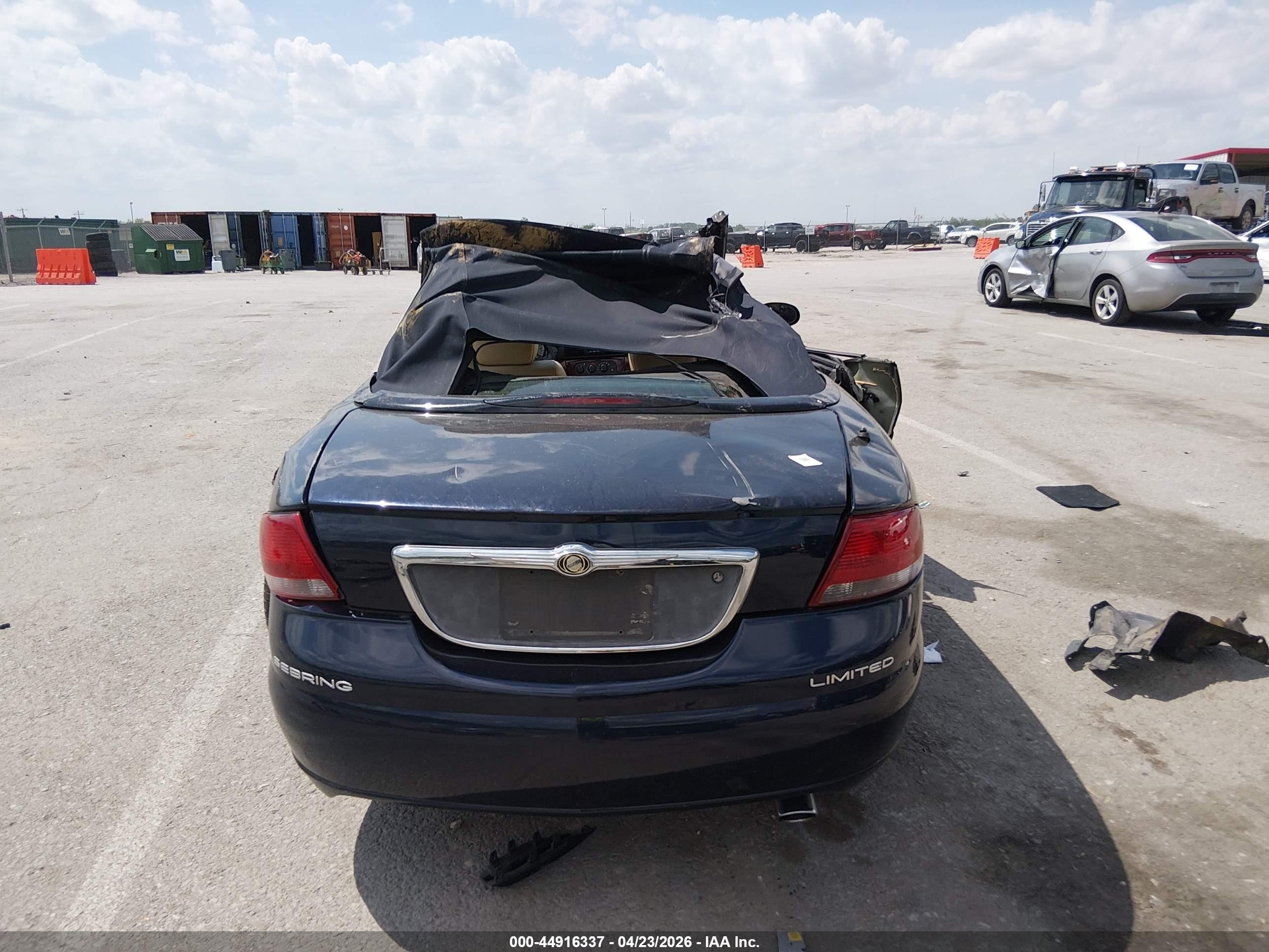 2001 Chrysler Sebring Limited Синий vin: 1C3EL65U11N653313