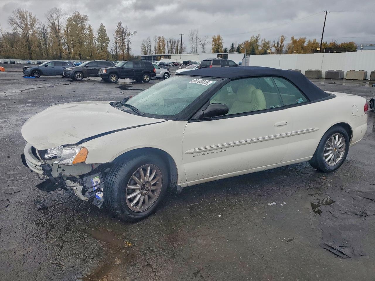 2001 Chrysler Sebring Limited White vin: 1C3EL65U21N654129