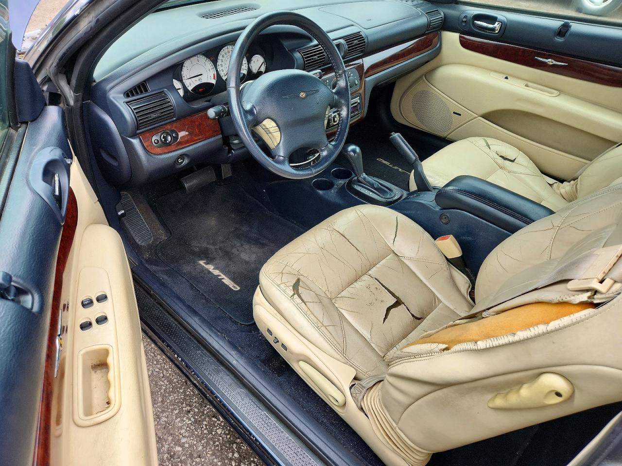2001 Chrysler Sebring Limited Blue vin: 1C3EL65U41N626414