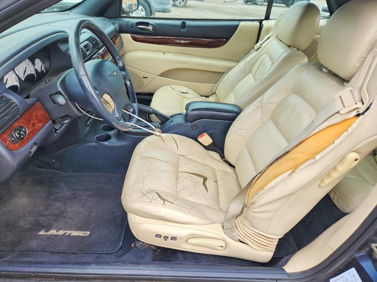 2001 Chrysler Sebring Limited Blue vin: 1C3EL65U41N626414