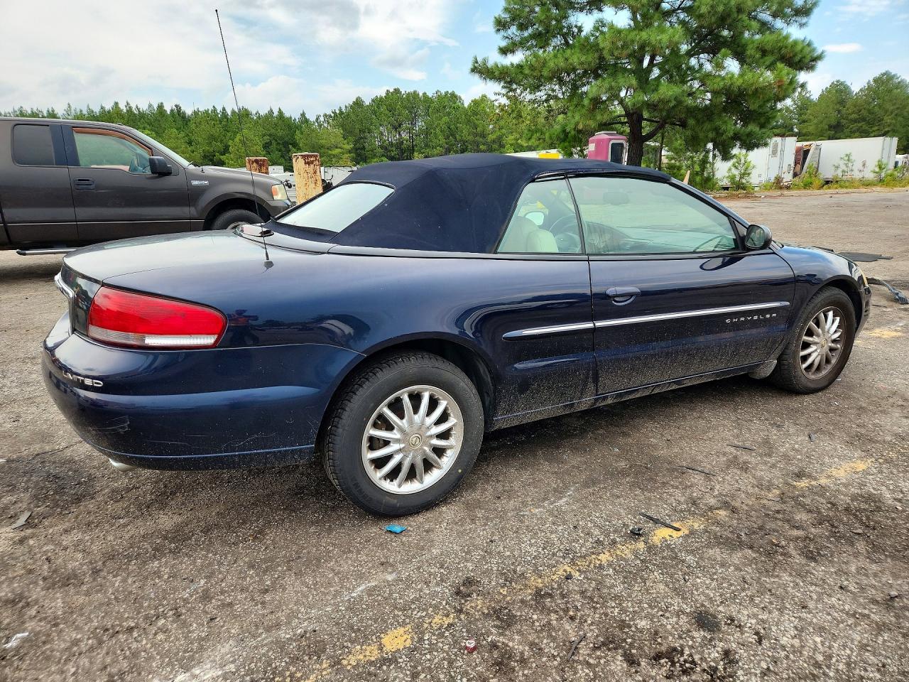 2001 Chrysler Sebring Limited Blue vin: 1C3EL65U41N626414
