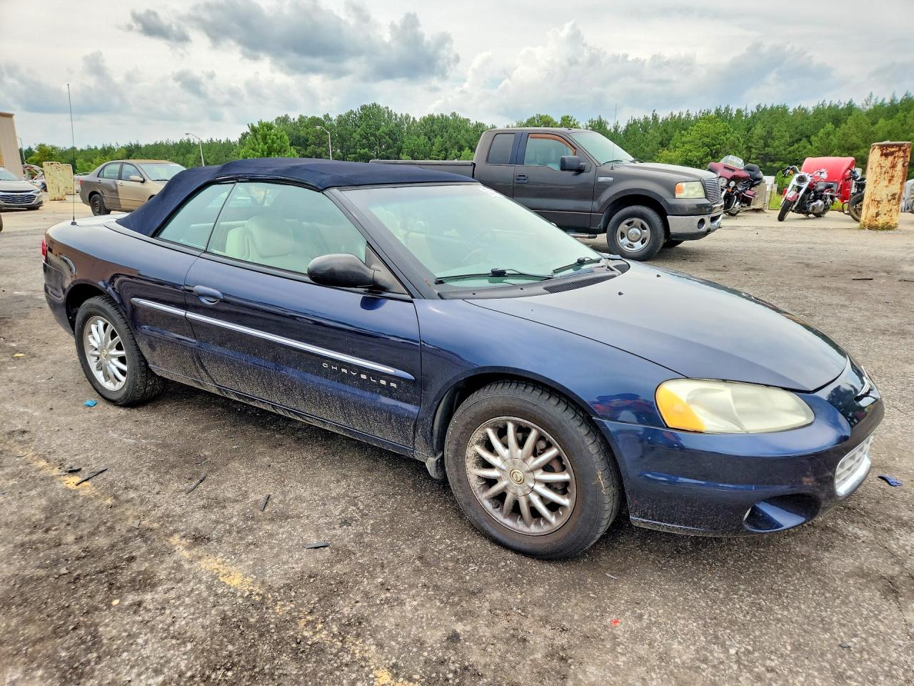 2001 Chrysler Sebring Limited Blue vin: 1C3EL65U41N626414