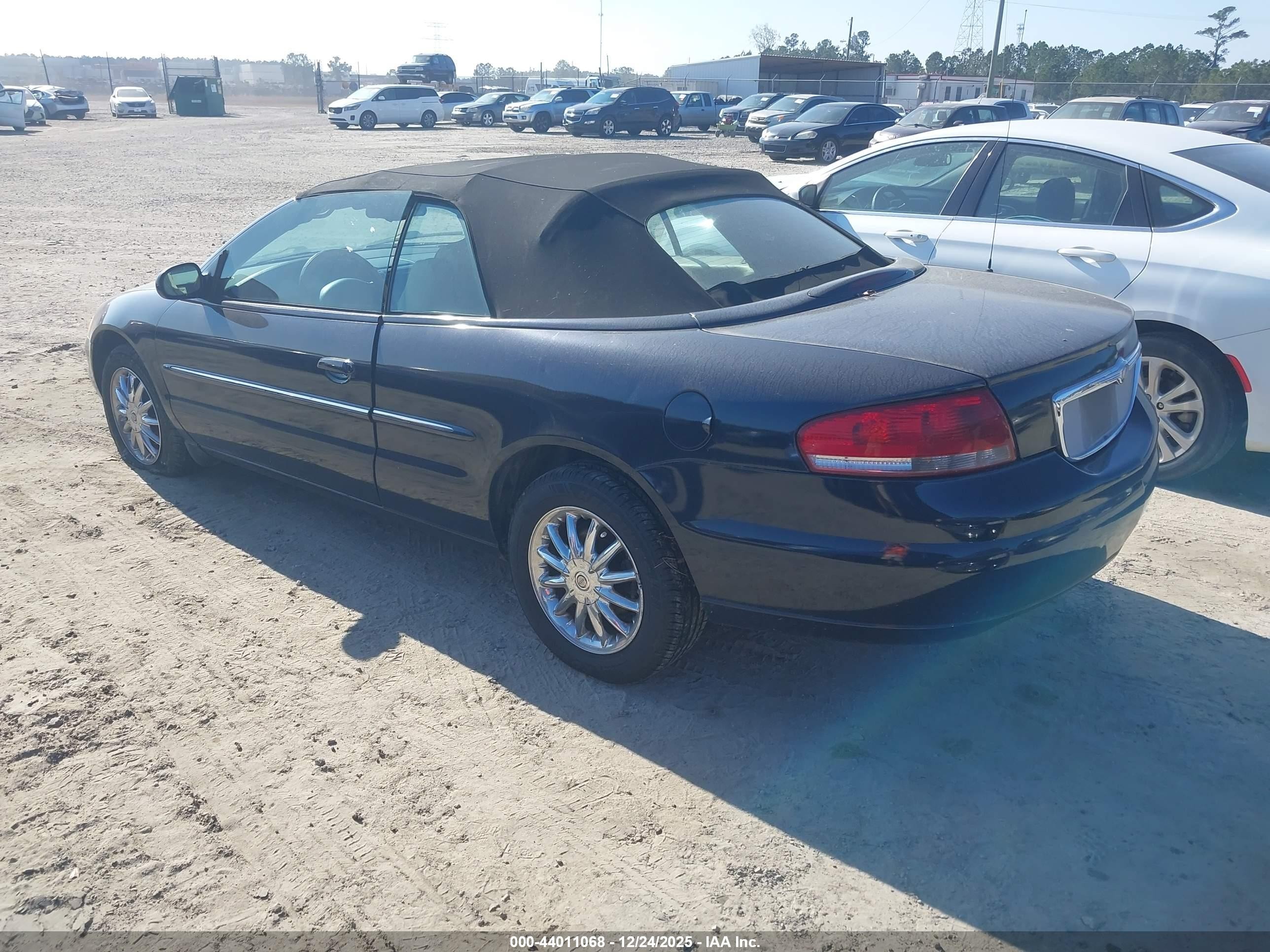 2001 Chrysler Sebring Limited Blue vin: 1C3EL65U51N562612