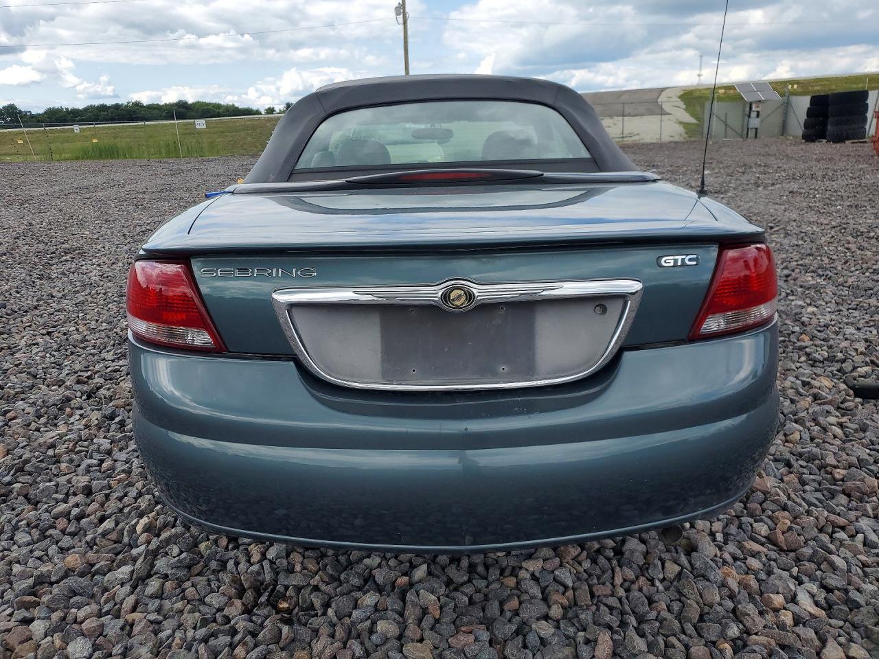 2006 Chrysler Sebring Gtc Teal vin: 1C3EL75R06N261173