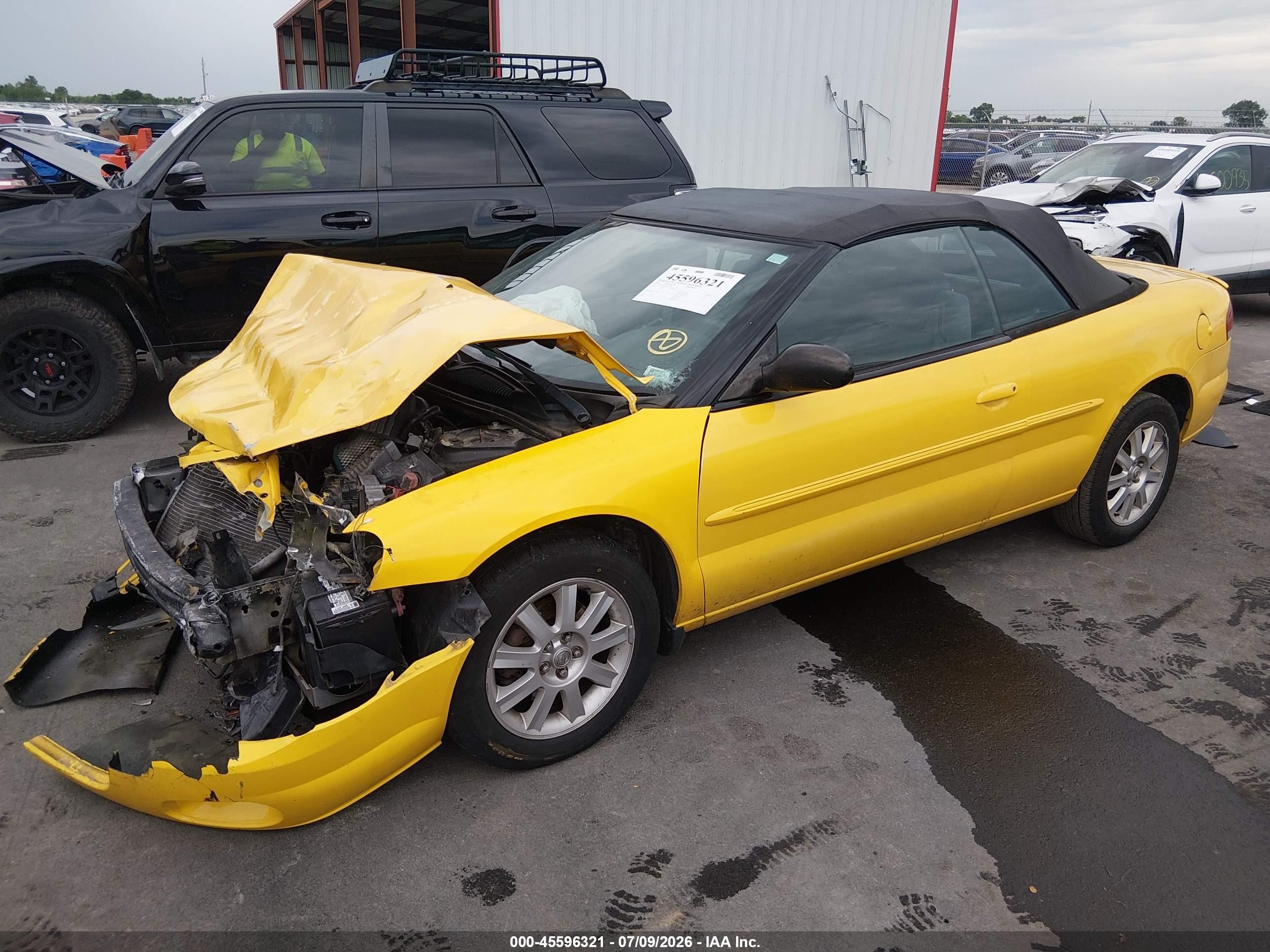 2004 Chrysler Sebring Gtc Yellow vin: 1C3EL75R64N190154