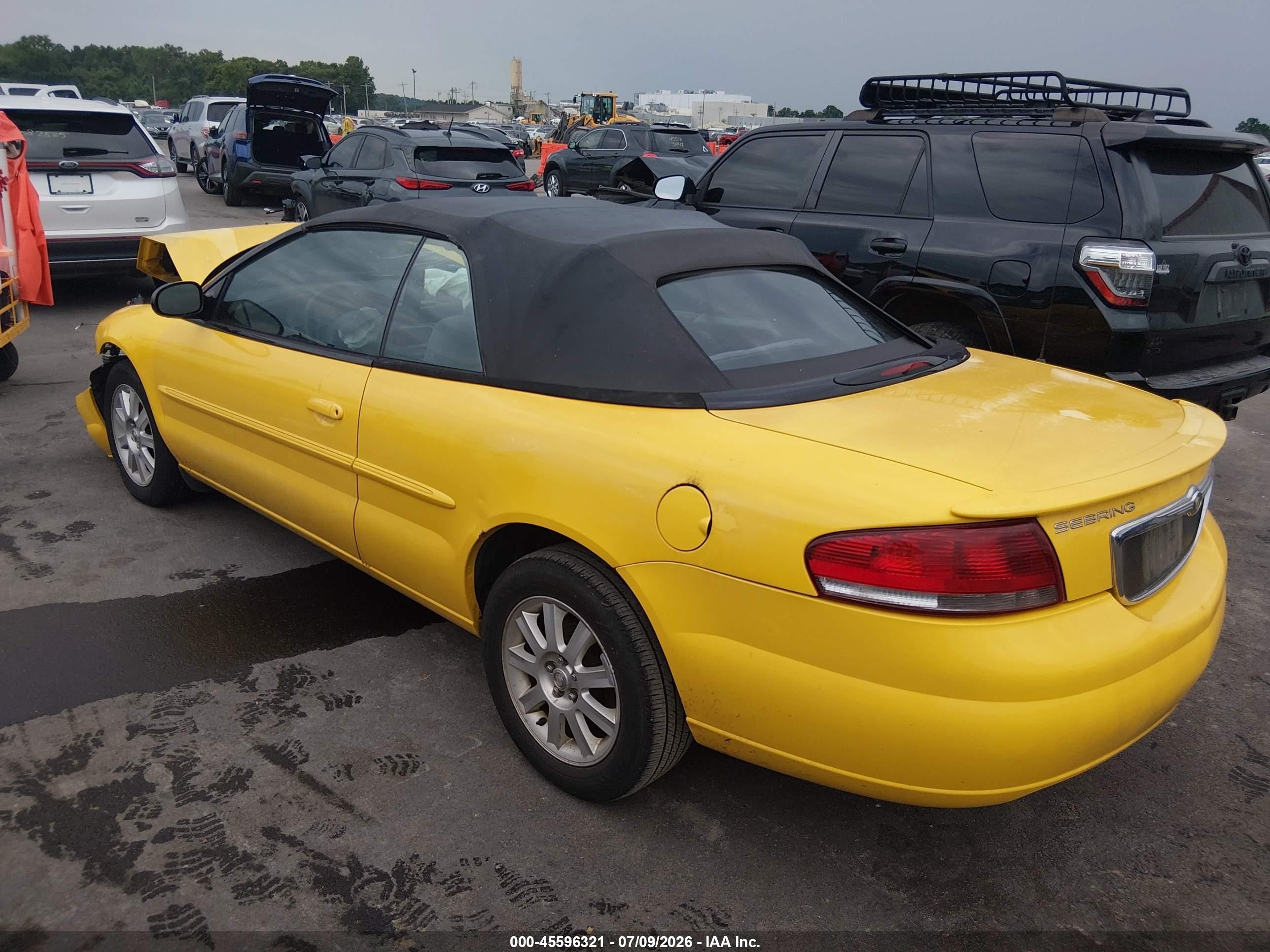 2004 Chrysler Sebring Gtc Yellow vin: 1C3EL75R64N190154