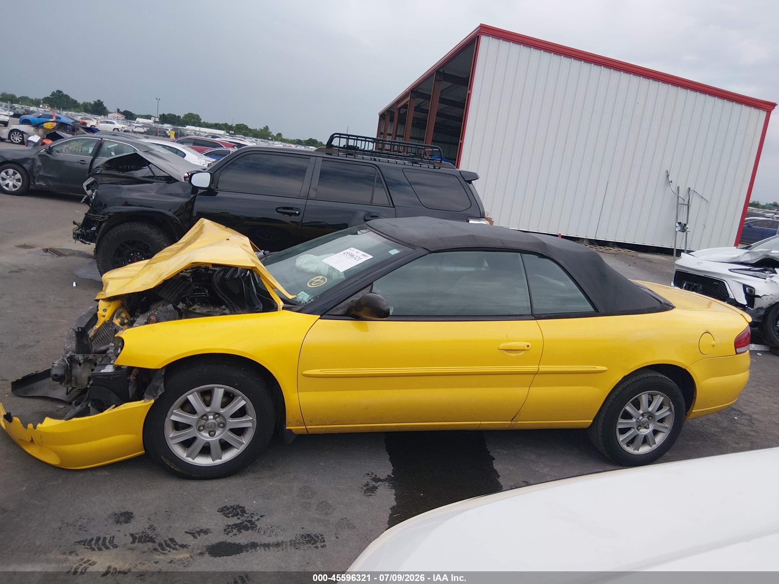 2004 Chrysler Sebring Gtc Yellow vin: 1C3EL75R64N190154
