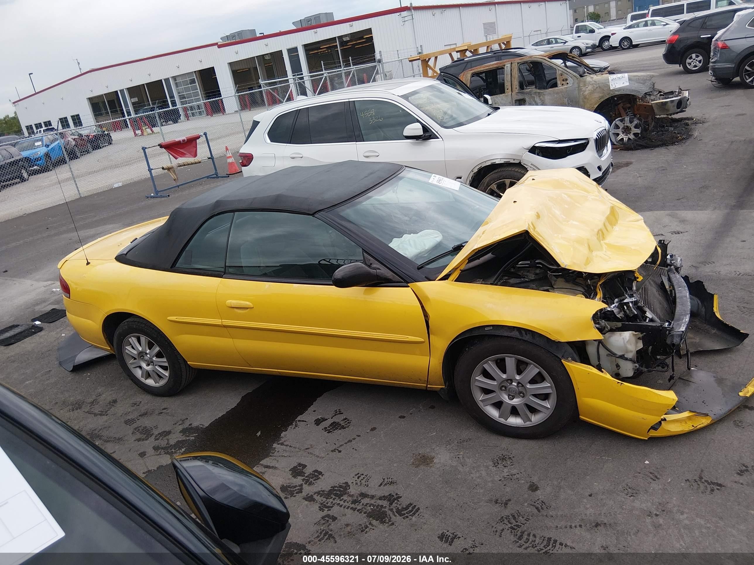 2004 Chrysler Sebring Gtc Yellow vin: 1C3EL75R64N190154