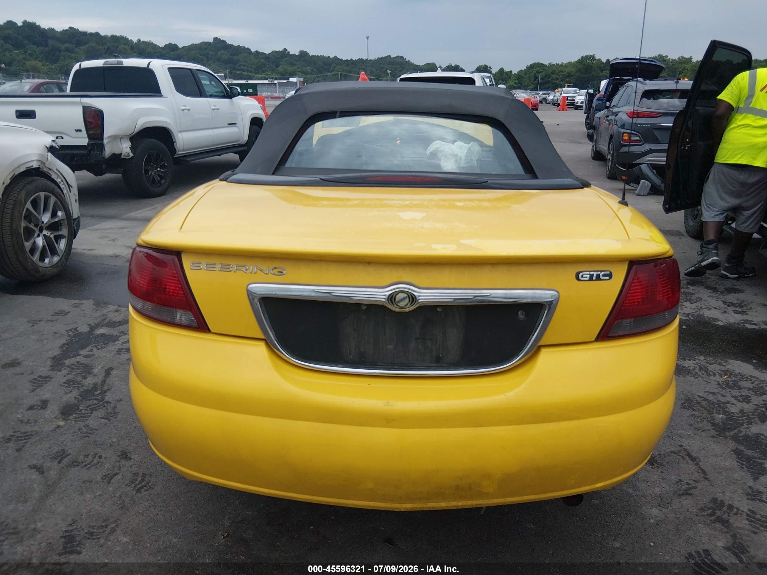 2004 Chrysler Sebring Gtc Yellow vin: 1C3EL75R64N190154
