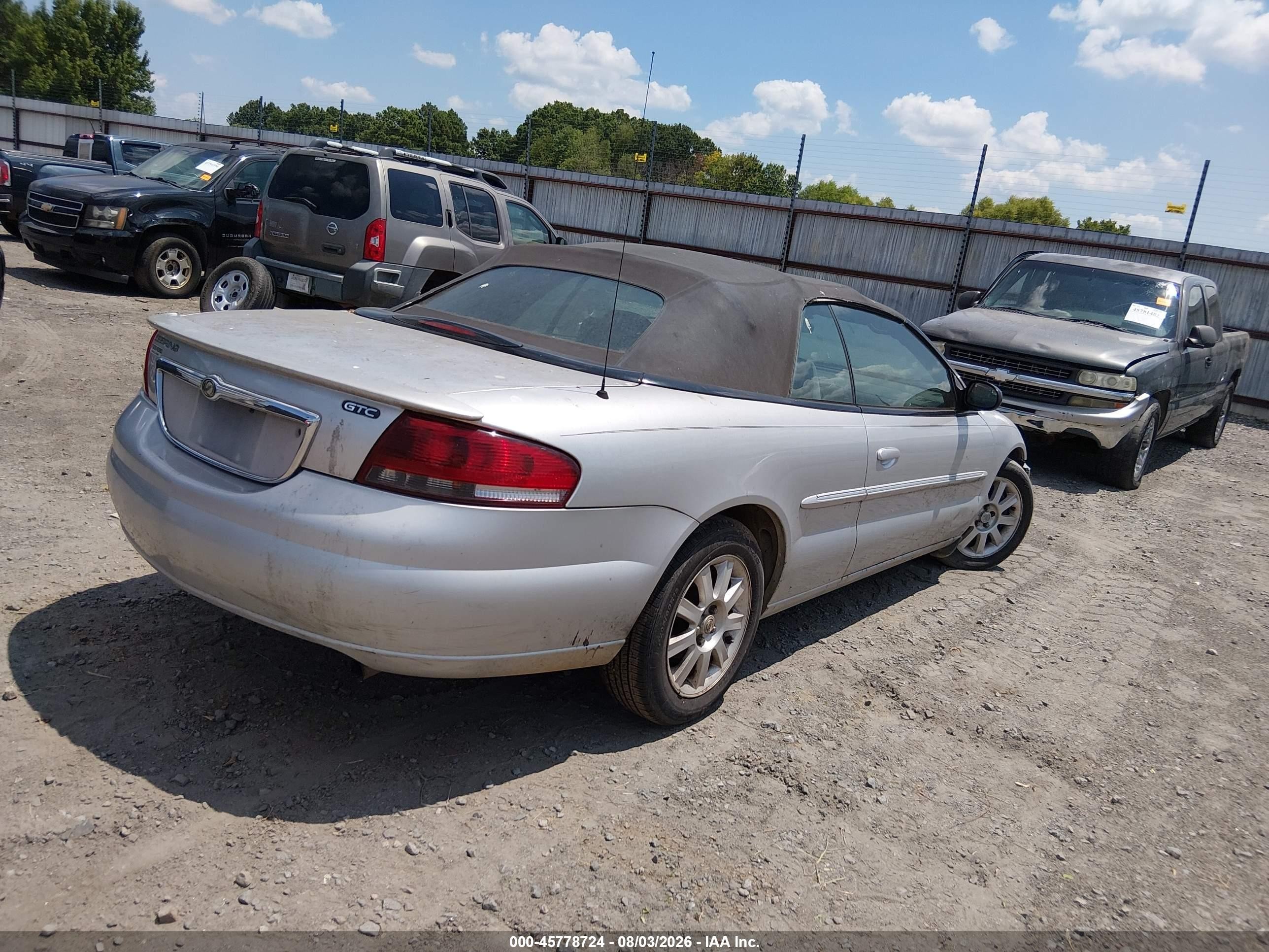 2005 Chrysler Sebring Gtc Silver vin: 1C3EL75R75N660676