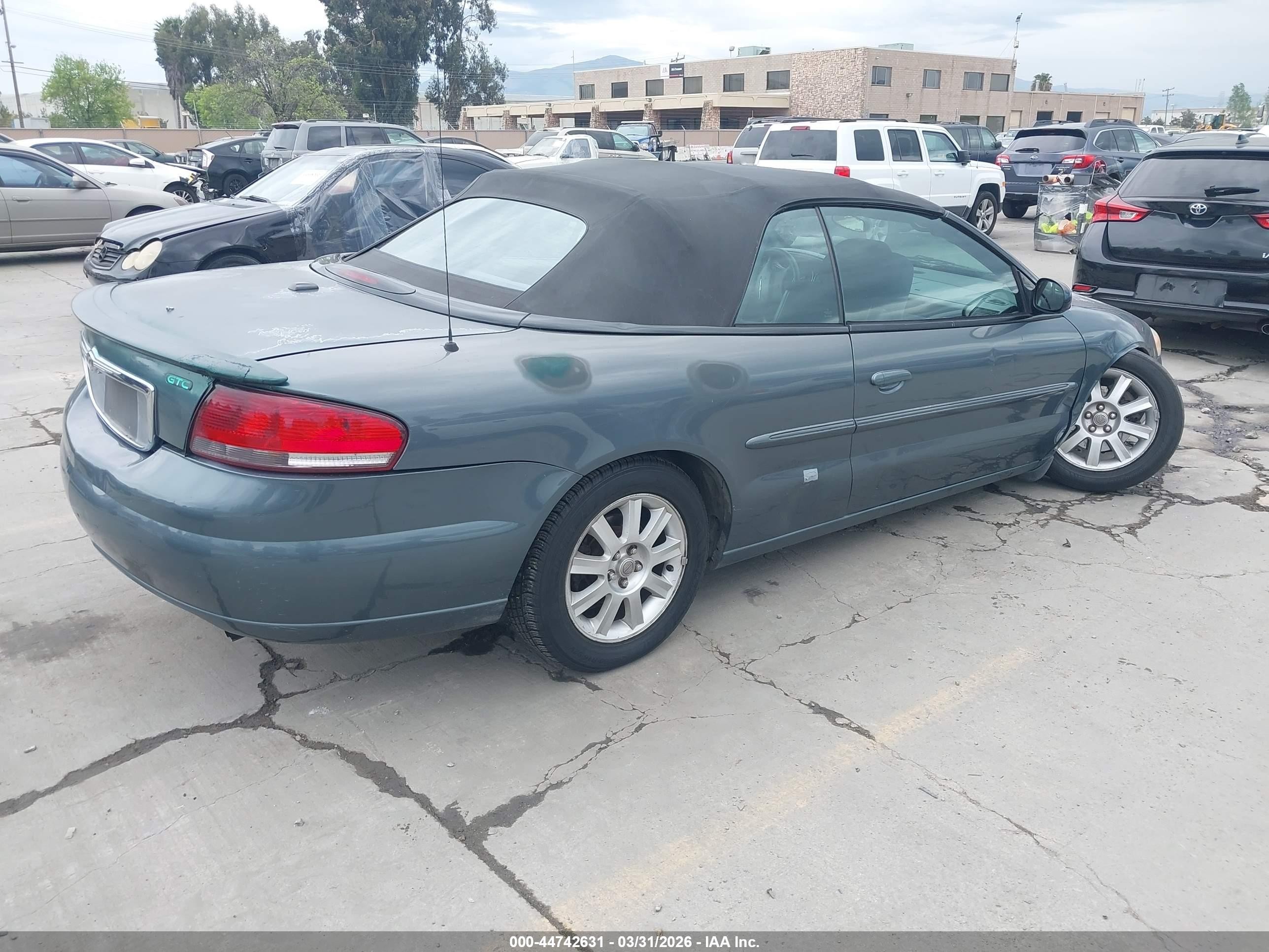 2006 Chrysler Sebring Gtc Light Blue vin: 1C3EL75R76N283137