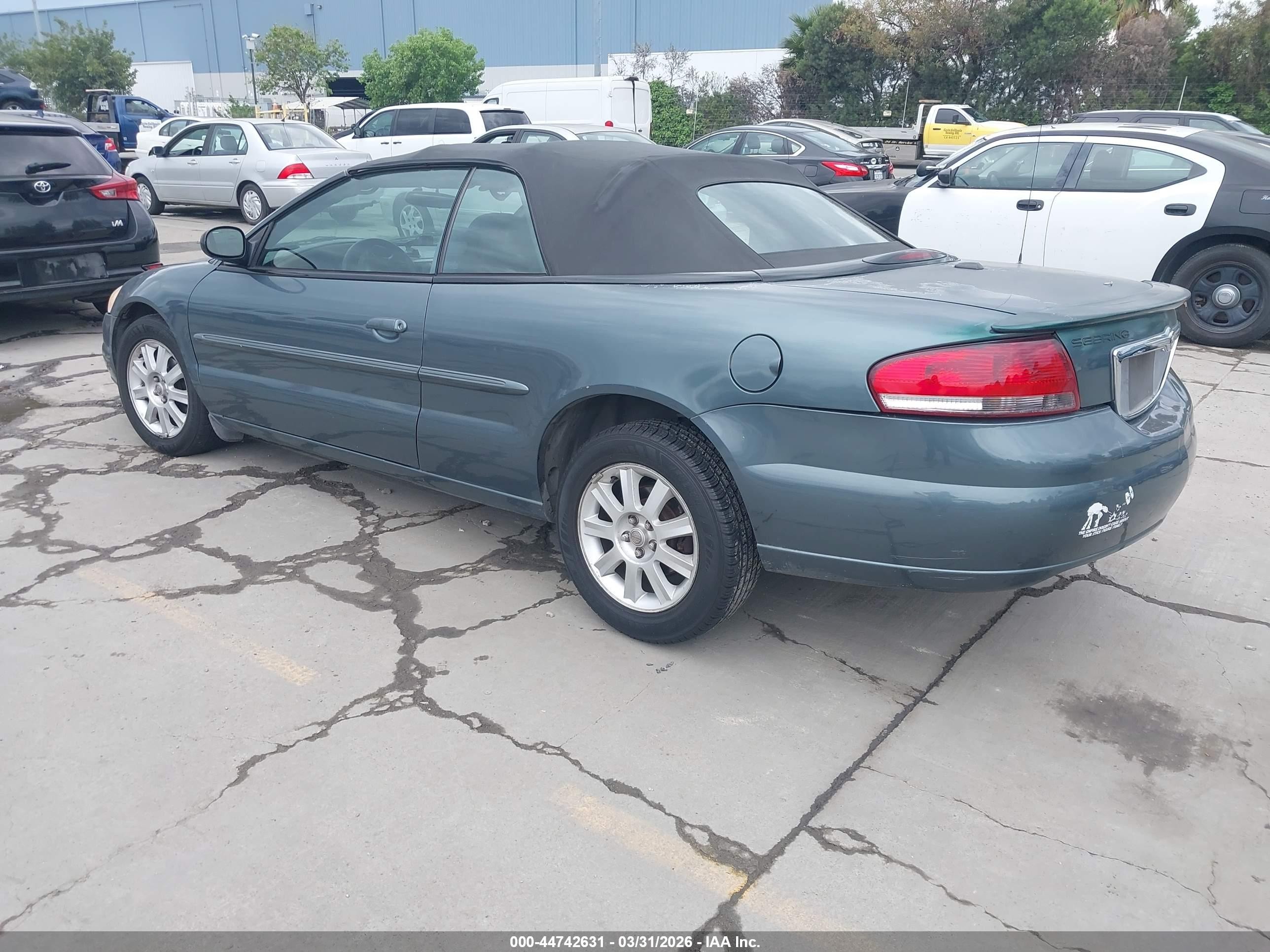 2006 Chrysler Sebring Gtc Light Blue vin: 1C3EL75R76N283137