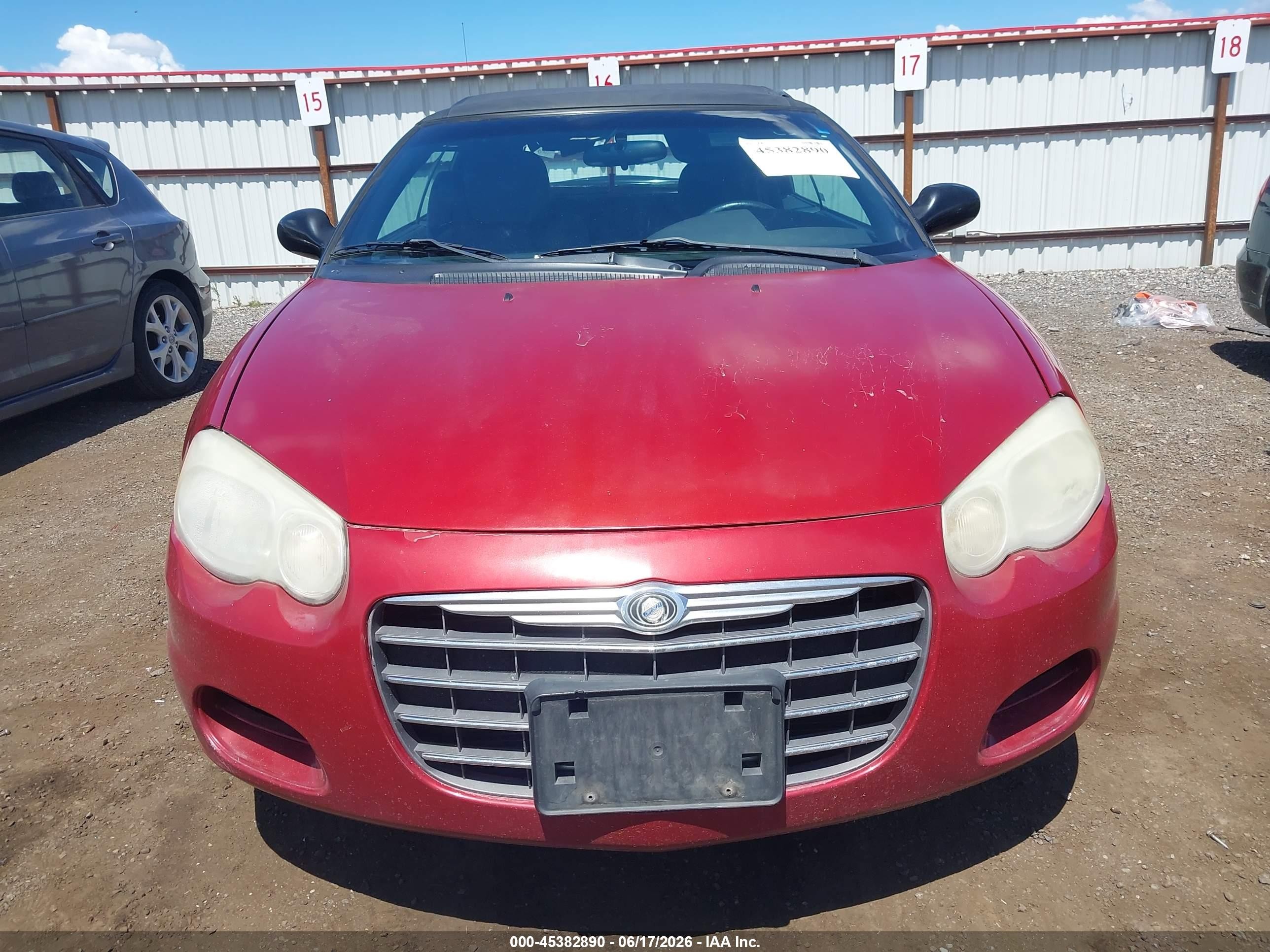 2006 Chrysler Sebring Gtc Red vin: 1C3EL75RX6N130039