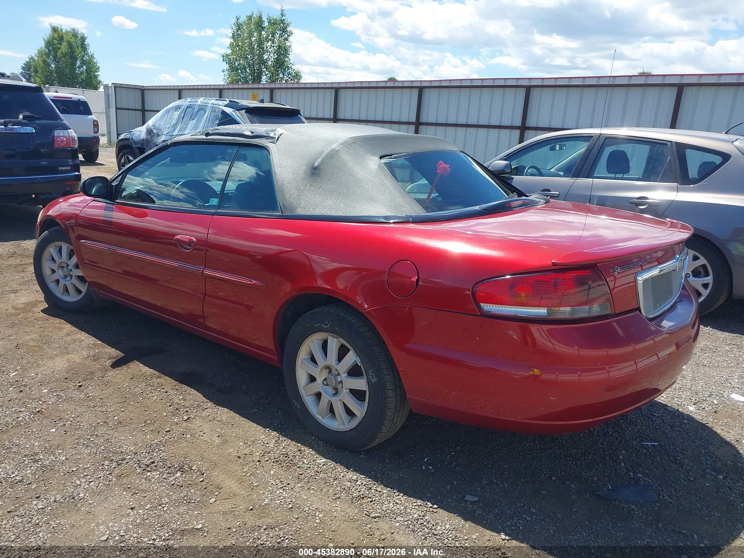 2006 Chrysler Sebring Gtc Red vin: 1C3EL75RX6N130039