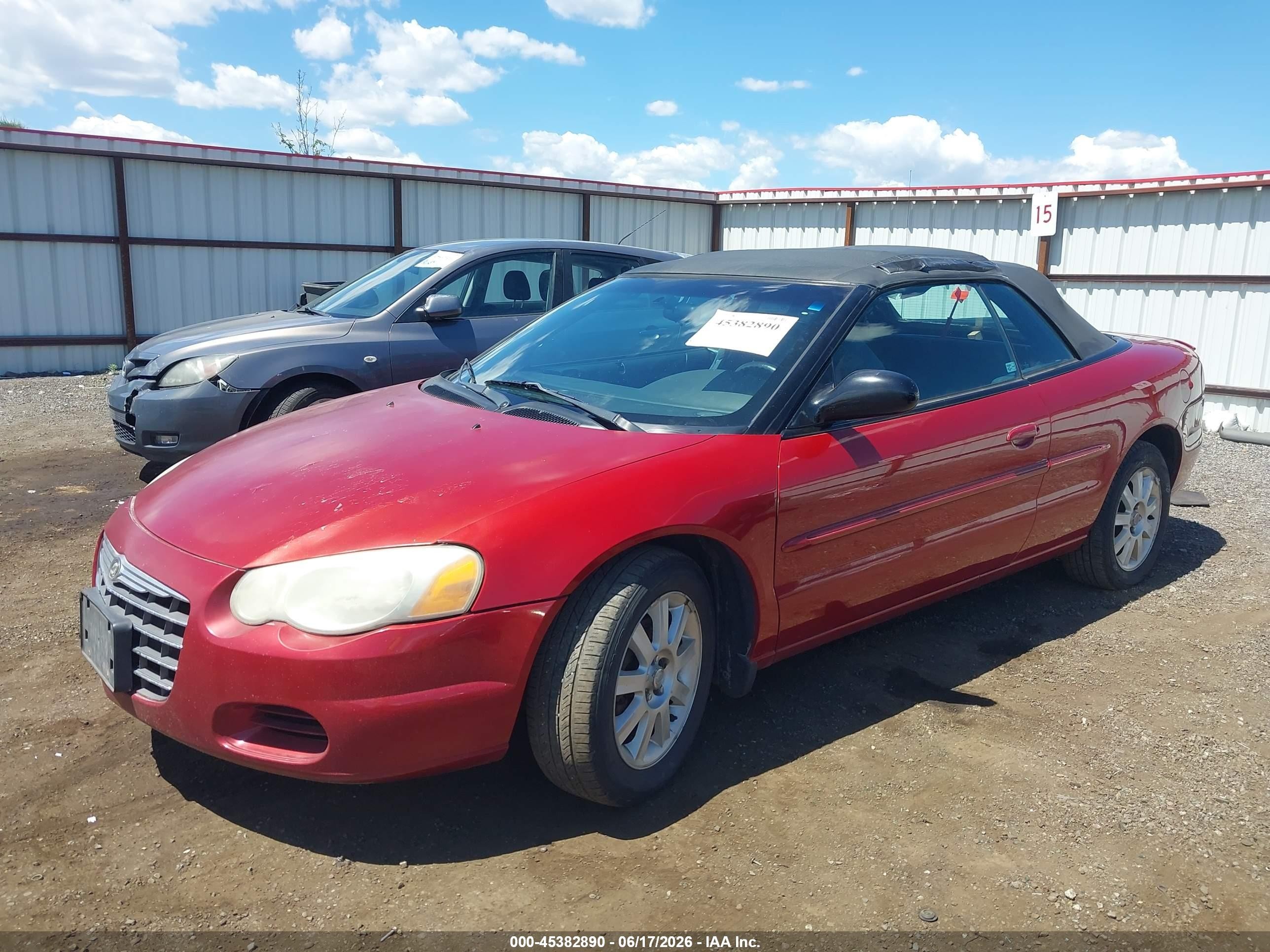 2006 Chrysler Sebring Gtc Red vin: 1C3EL75RX6N130039