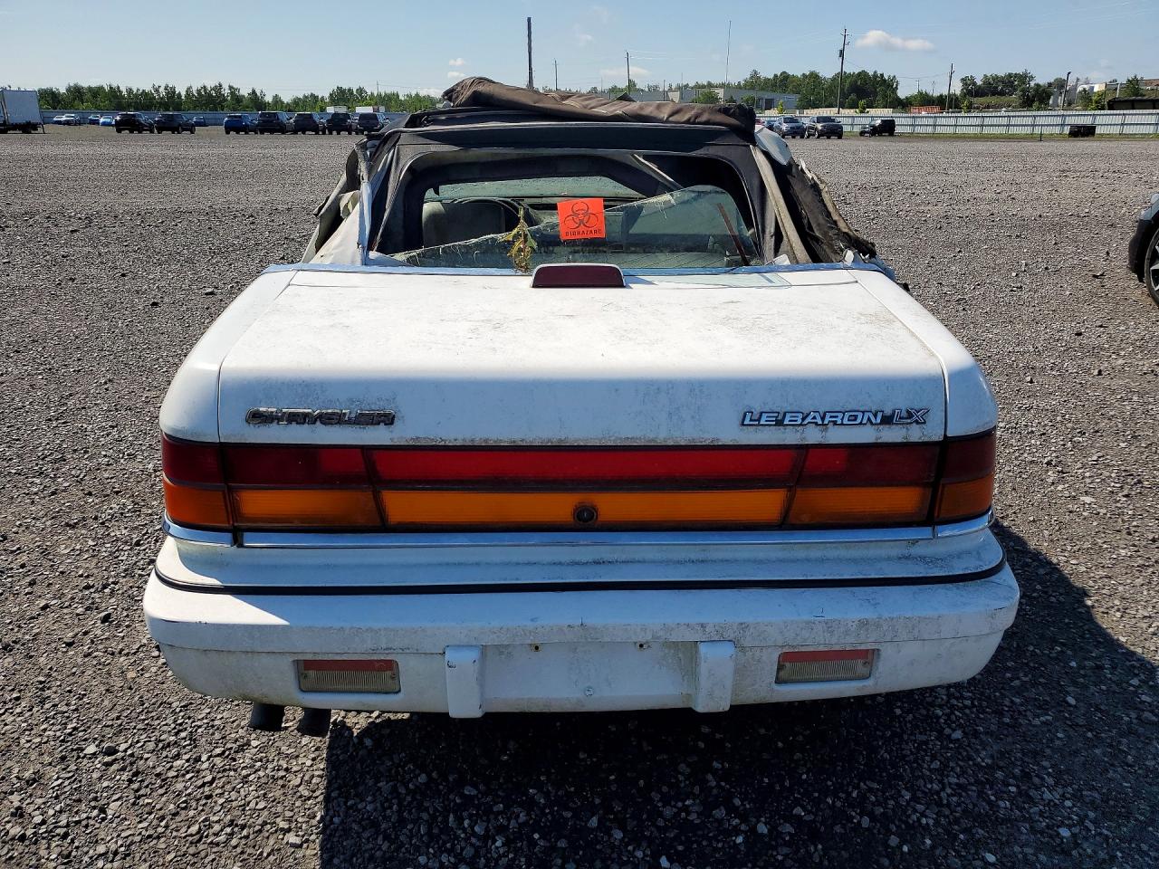 1994 Chrysler Lebaron Base White vin: 1C3EU4534RF261540