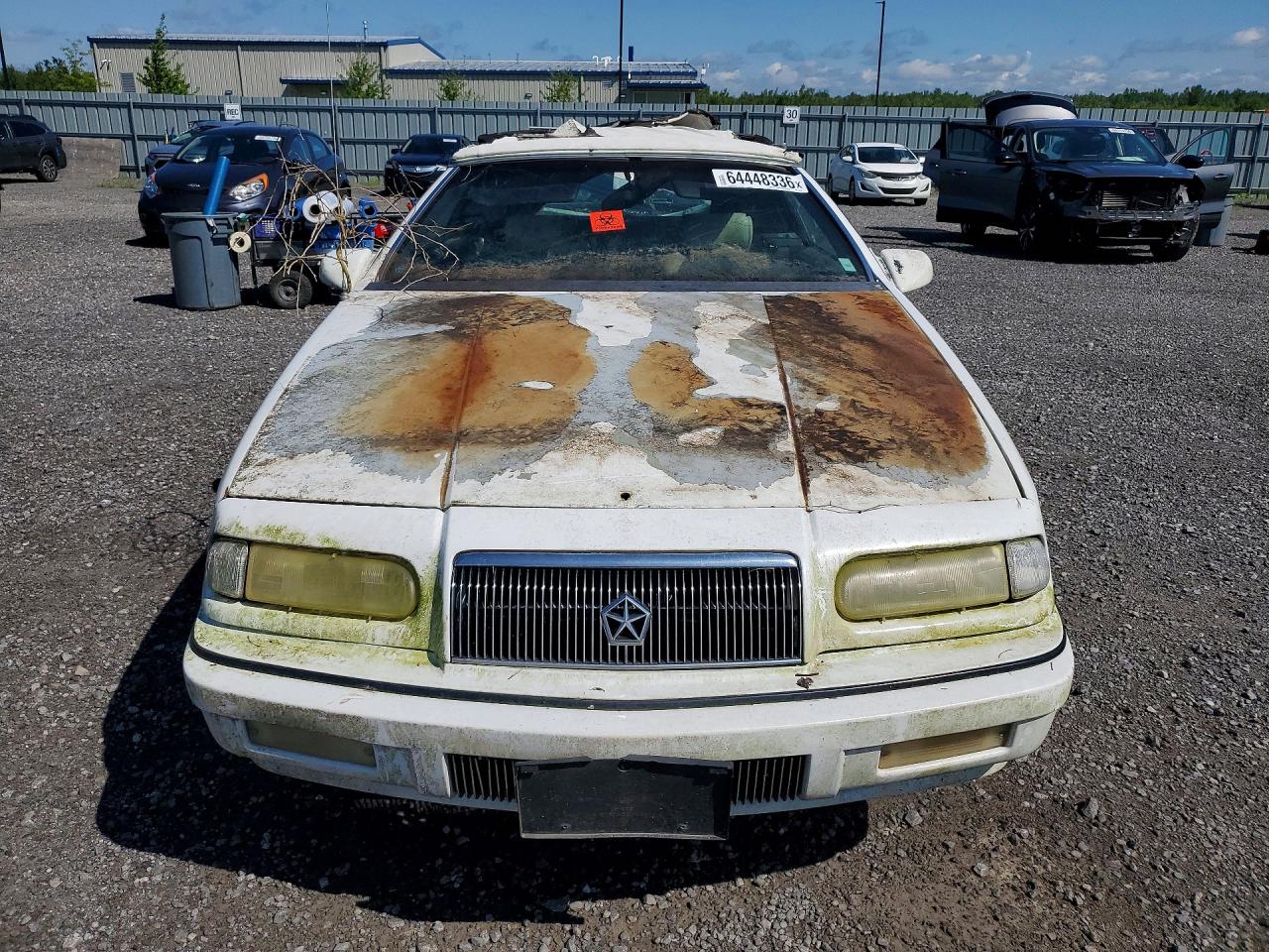 1994 Chrysler Lebaron Base White vin: 1C3EU4534RF261540