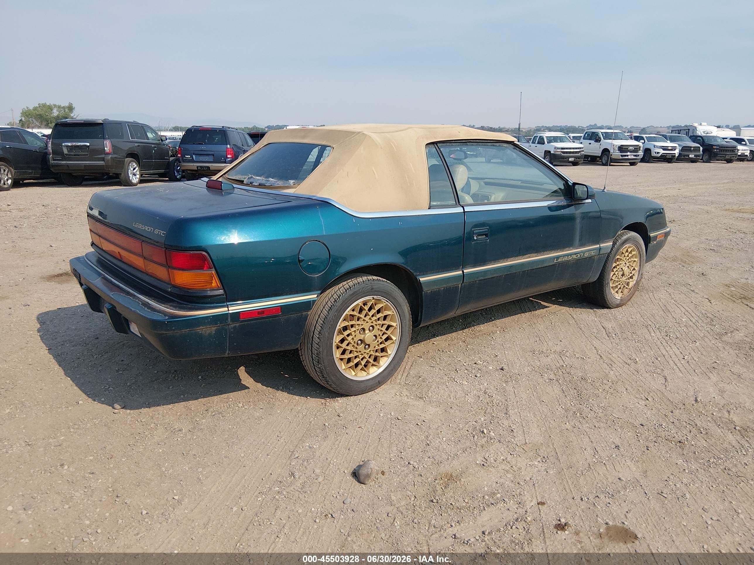 1994 Chrysler Lebaron Gtc/lx Green vin: 1C3EU4534RF331540