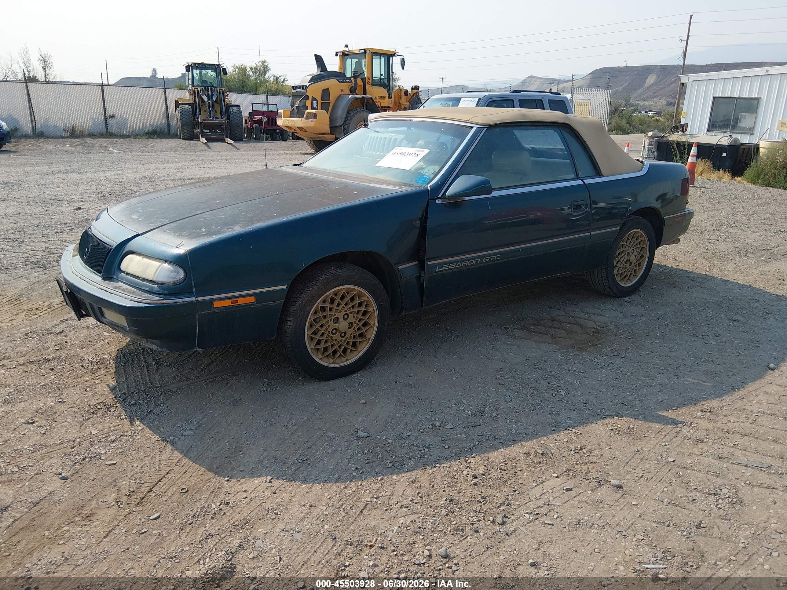 1994 Chrysler Lebaron Gtc/lx Green vin: 1C3EU4534RF331540