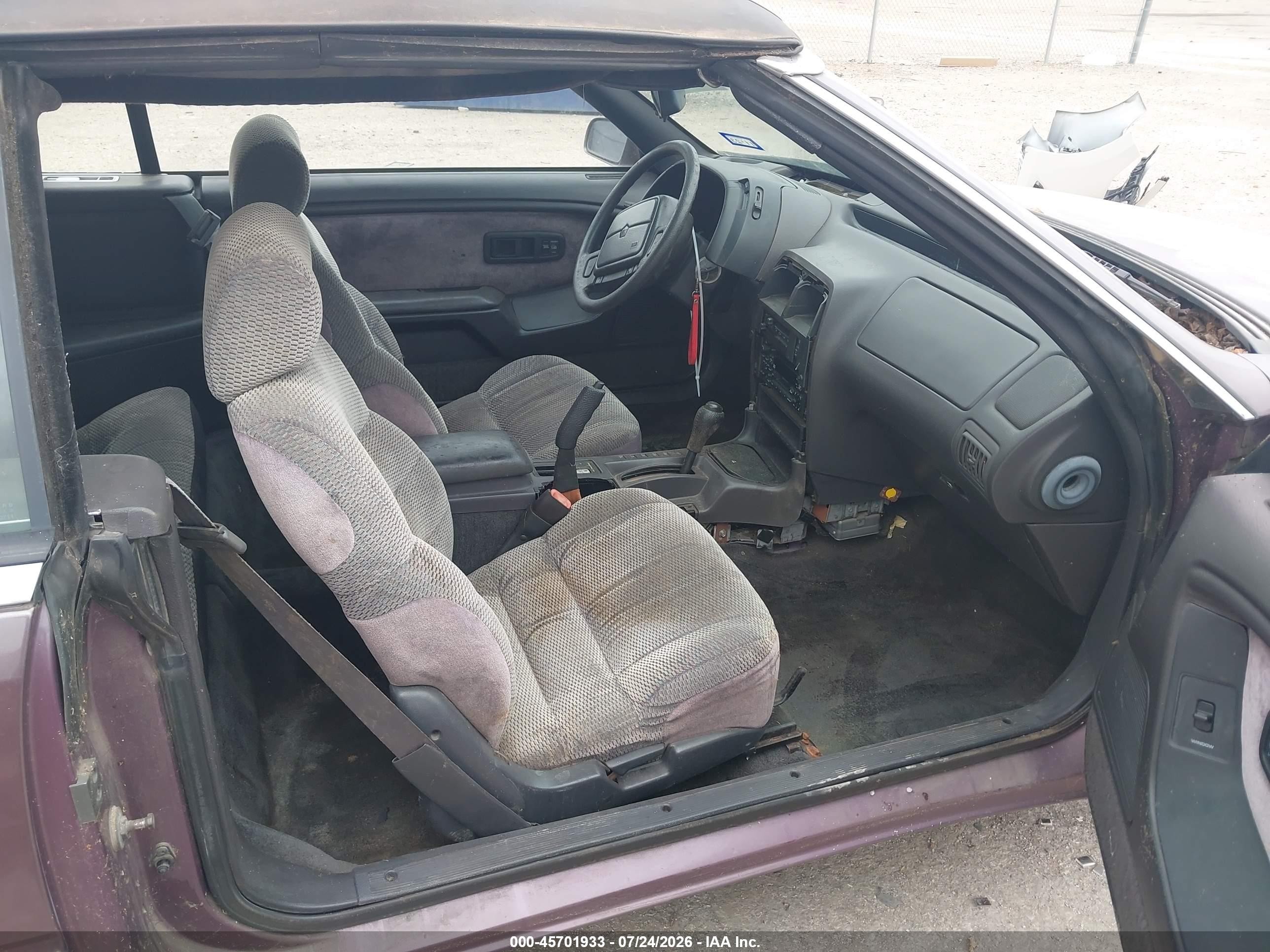 1995 Chrysler Lebaron Gtc Фиолетовый vin: 1C3EU4537SF553155
