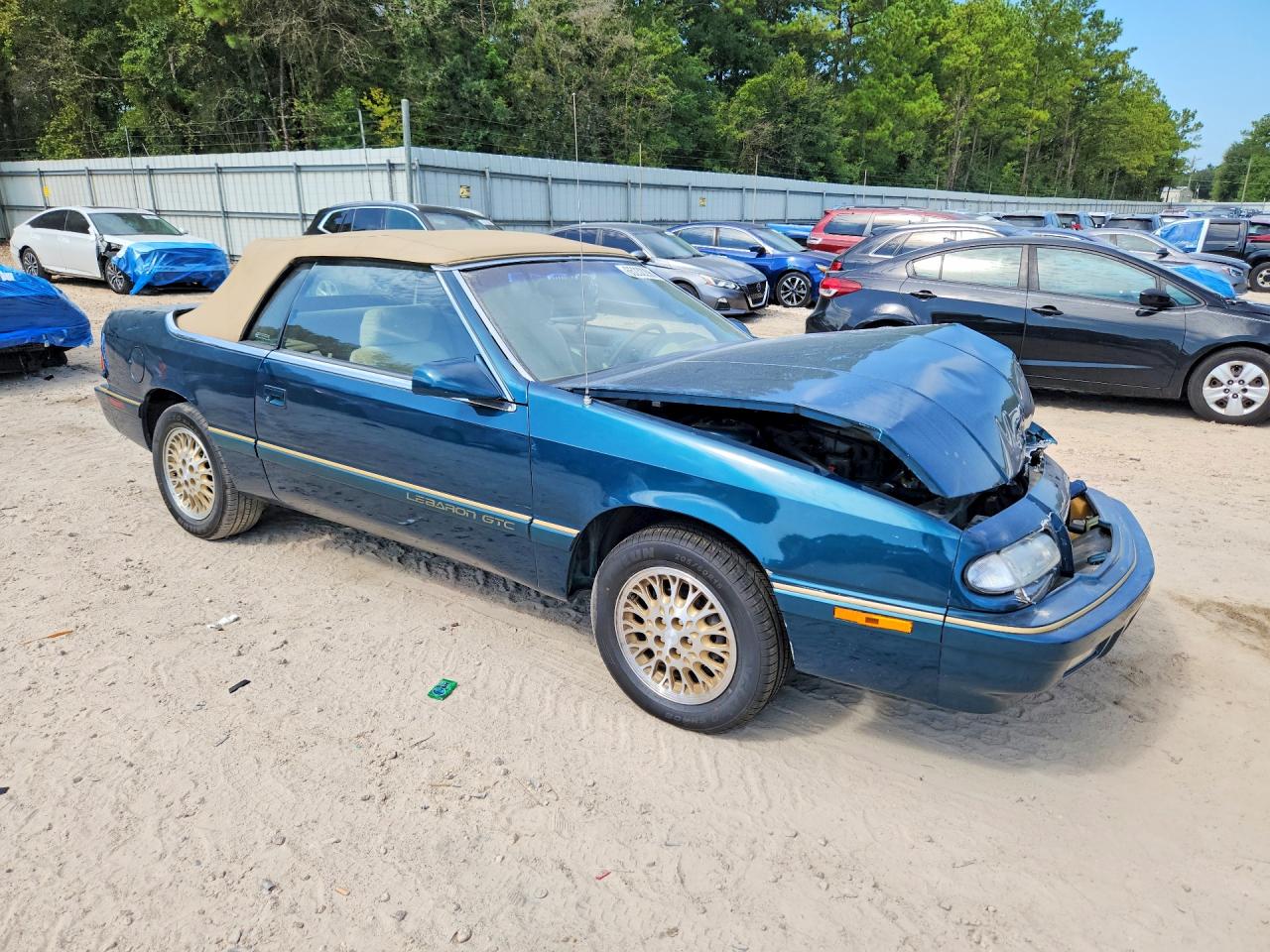 1995 Chrysler Lebaron Gtc Blue vin: 1C3EU4537SF660755