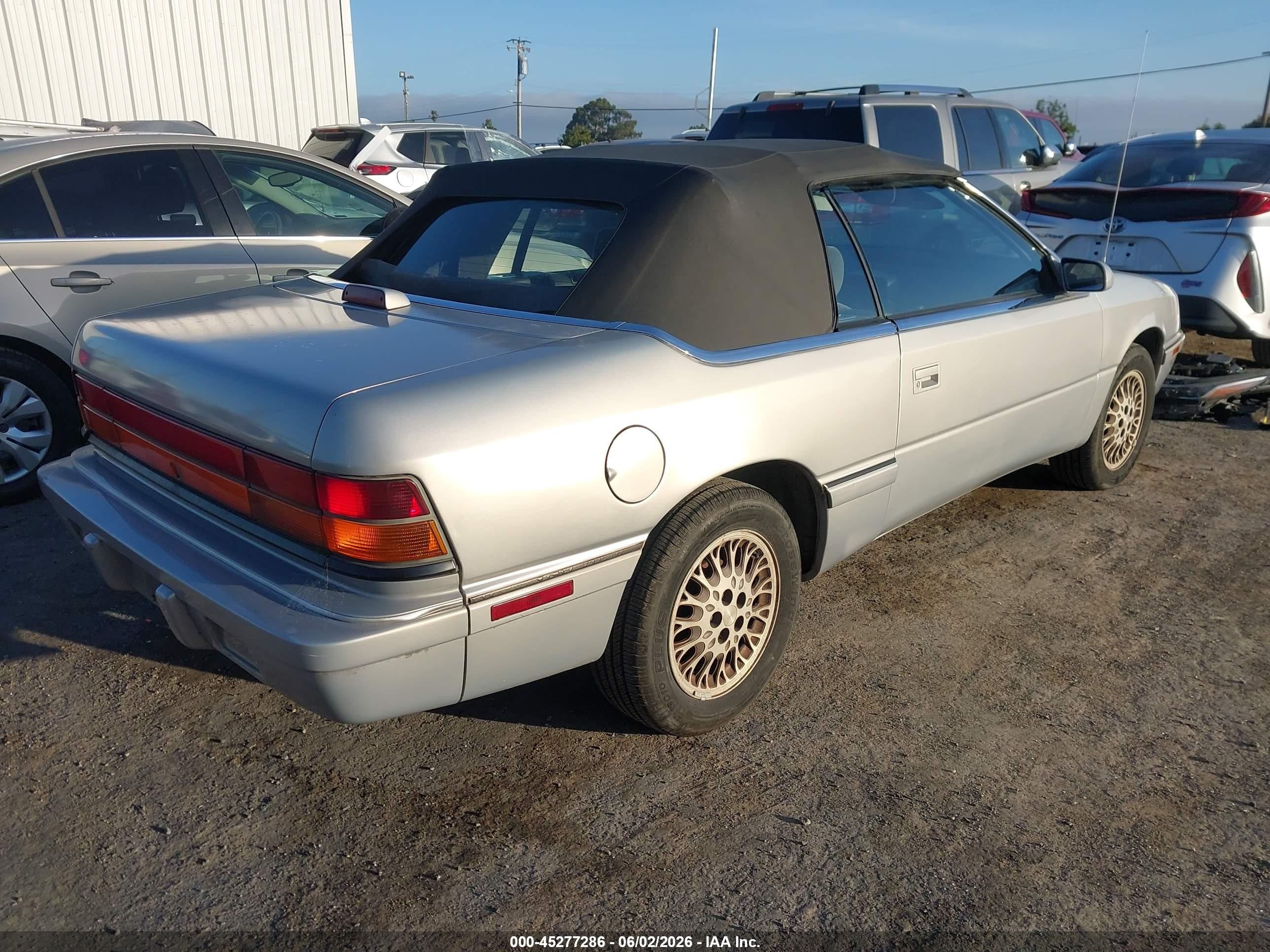 1994 Chrysler Lebaron Gtc/lx Gray vin: 1C3EU4538RF170383