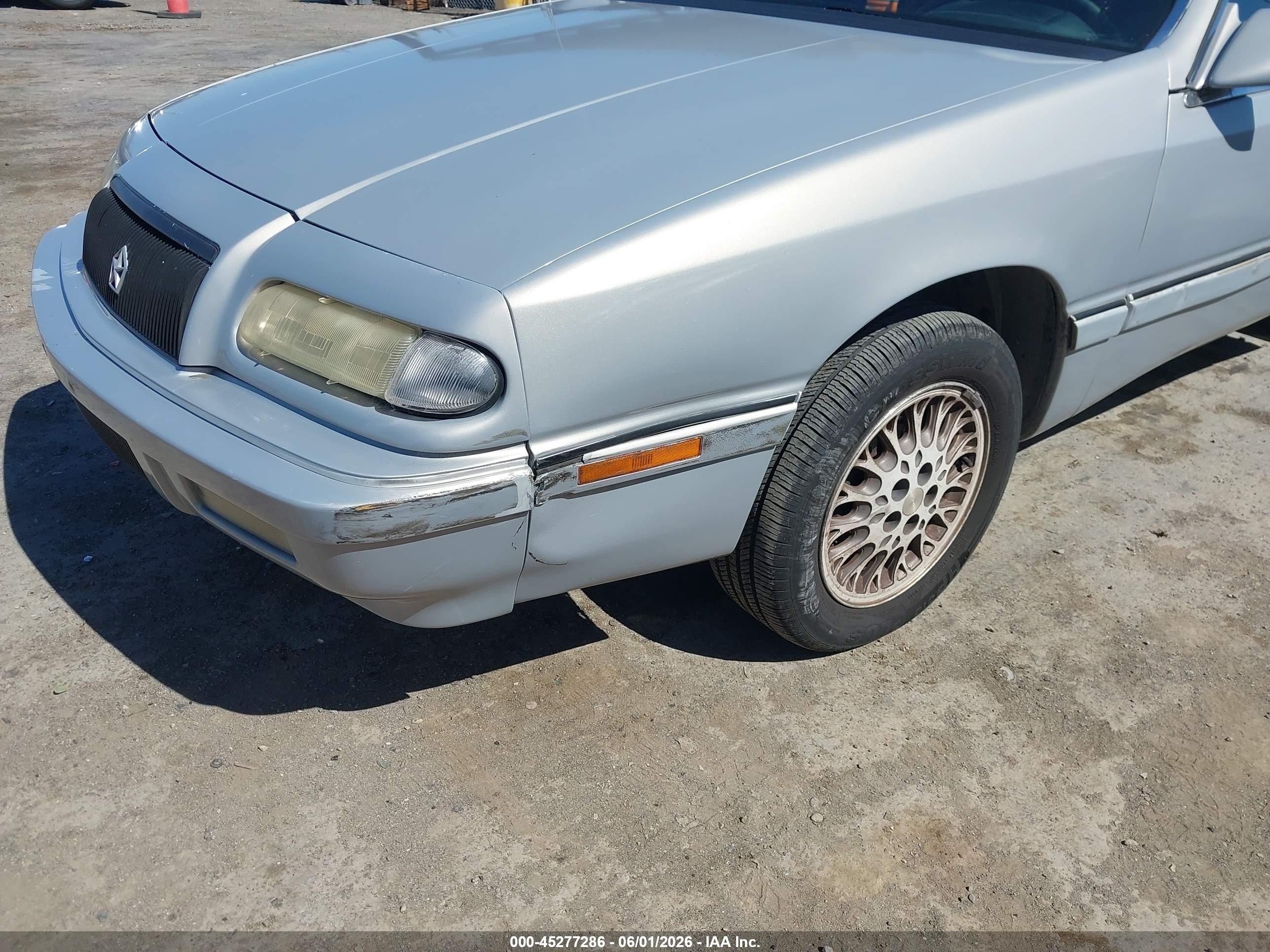 1994 Chrysler Lebaron Gtc/lx Gray vin: 1C3EU4538RF170383