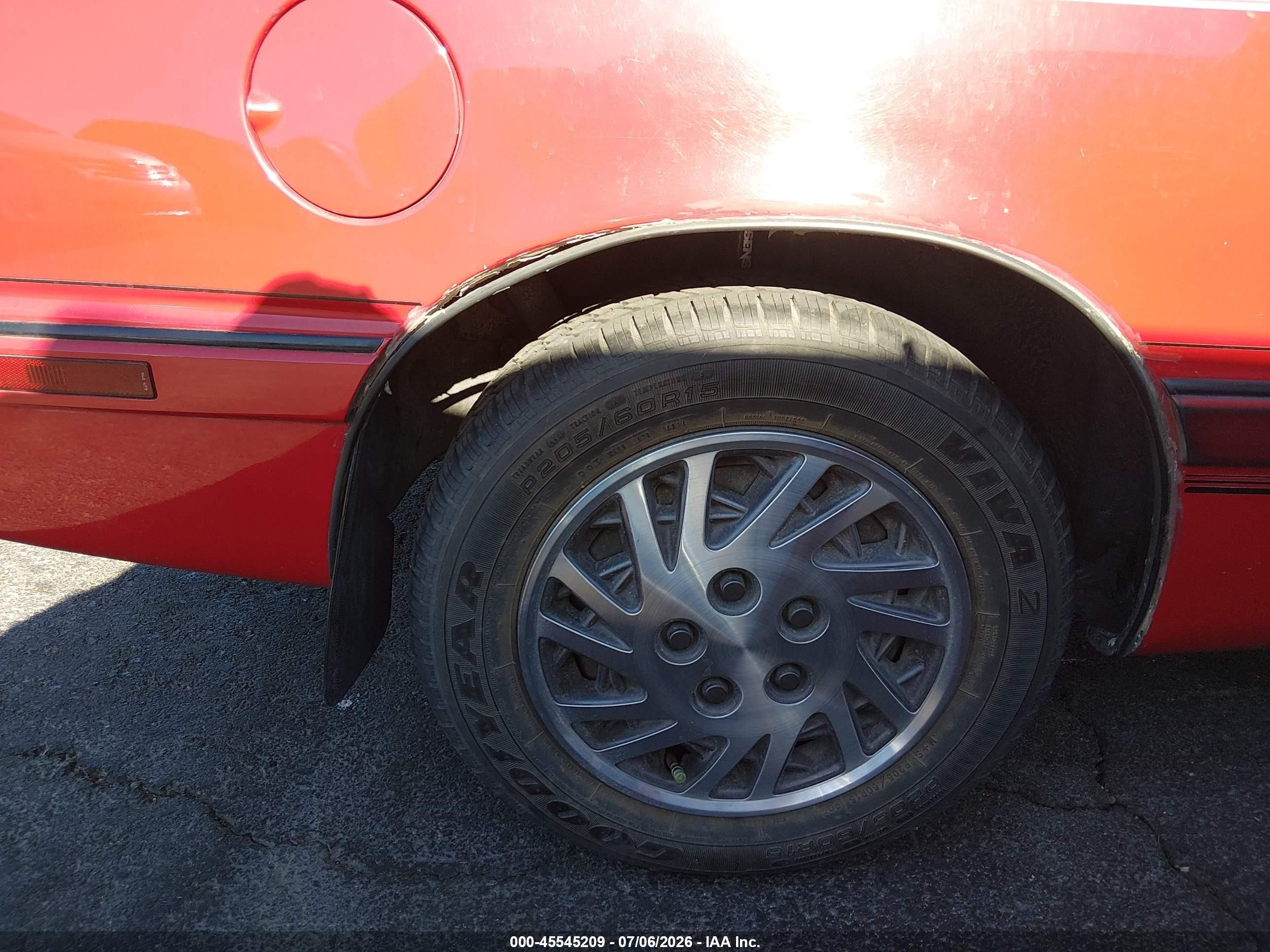 1994 Chrysler Lebaron Gtc/lx Red vin: 1C3EU4539RF154886