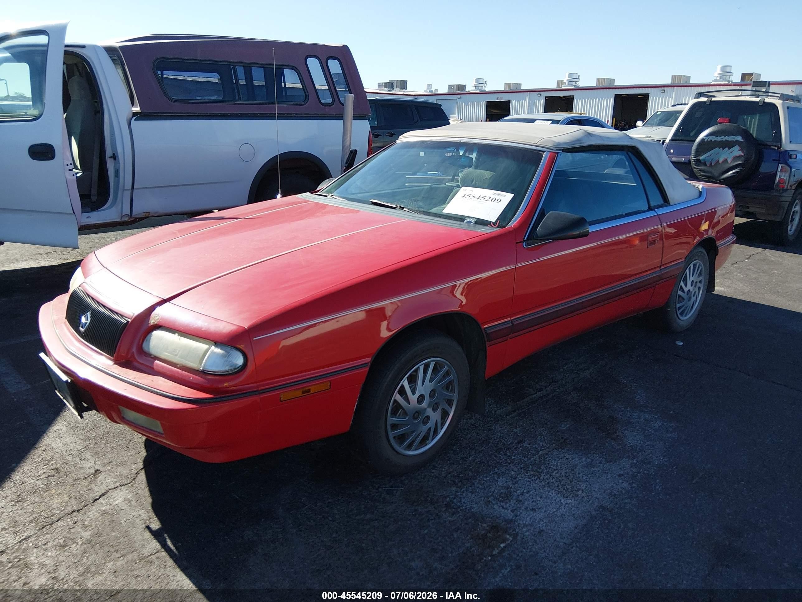1994 Chrysler Lebaron Gtc/lx Red vin: 1C3EU4539RF154886