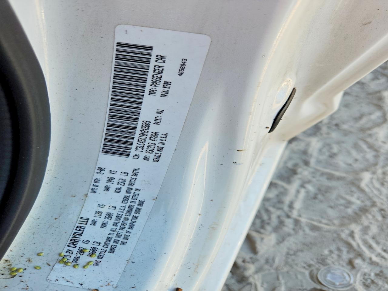 2008 Chrysler Sebring White vin: 1C3LC45K18N249609