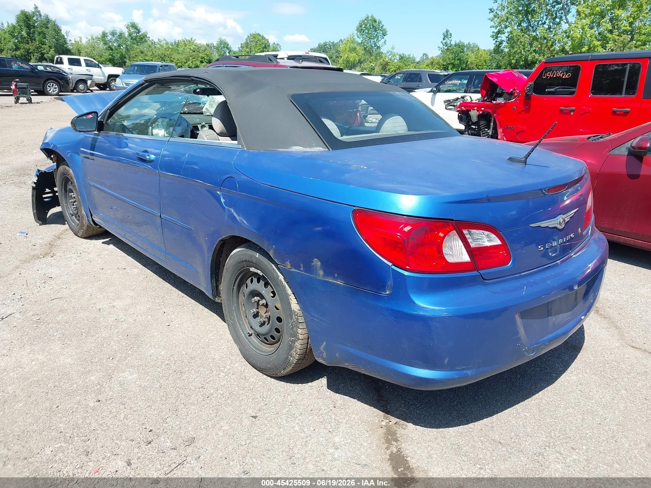 2008 Chrysler Sebring Lx Blue vin: 1C3LC45K28N224539