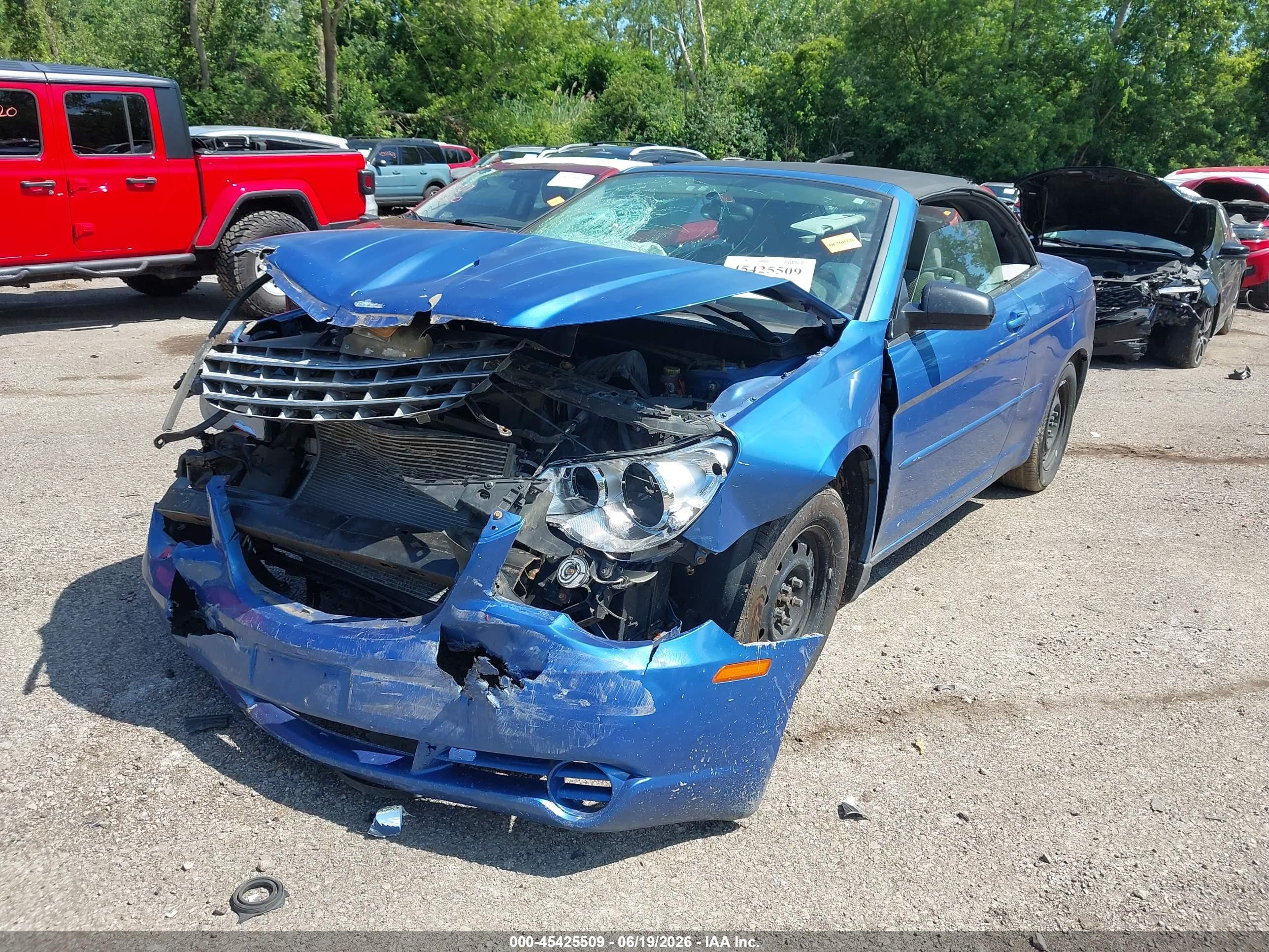 2008 Chrysler Sebring Lx Blue vin: 1C3LC45K28N224539