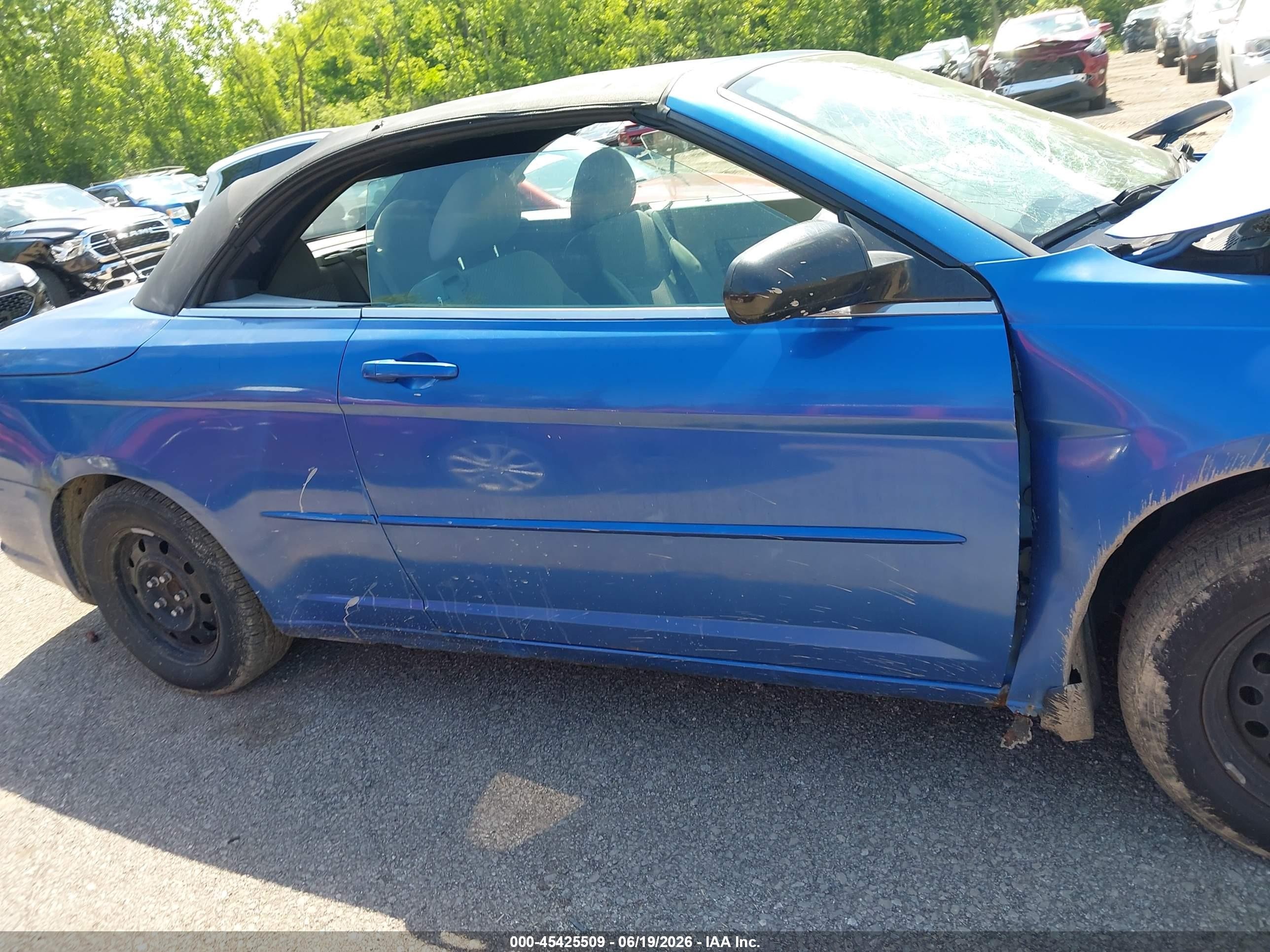2008 Chrysler Sebring Lx Blue vin: 1C3LC45K28N224539