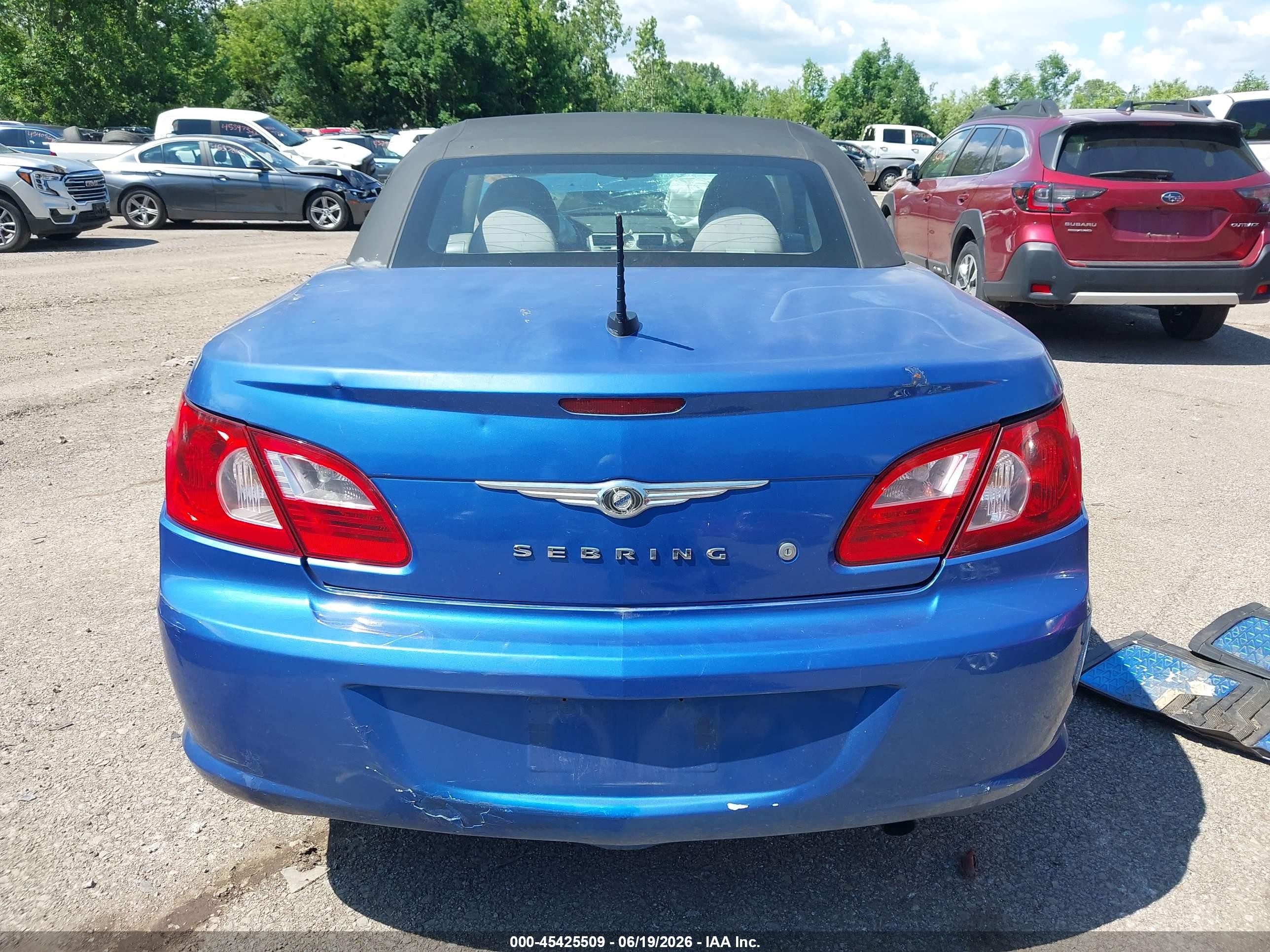 2008 Chrysler Sebring Lx Blue vin: 1C3LC45K28N224539