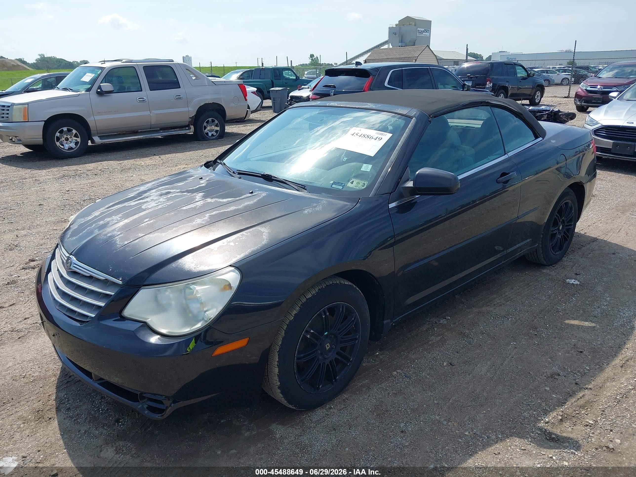 2008 Chrysler Sebring Lx Black vin: 1C3LC45K28N248078